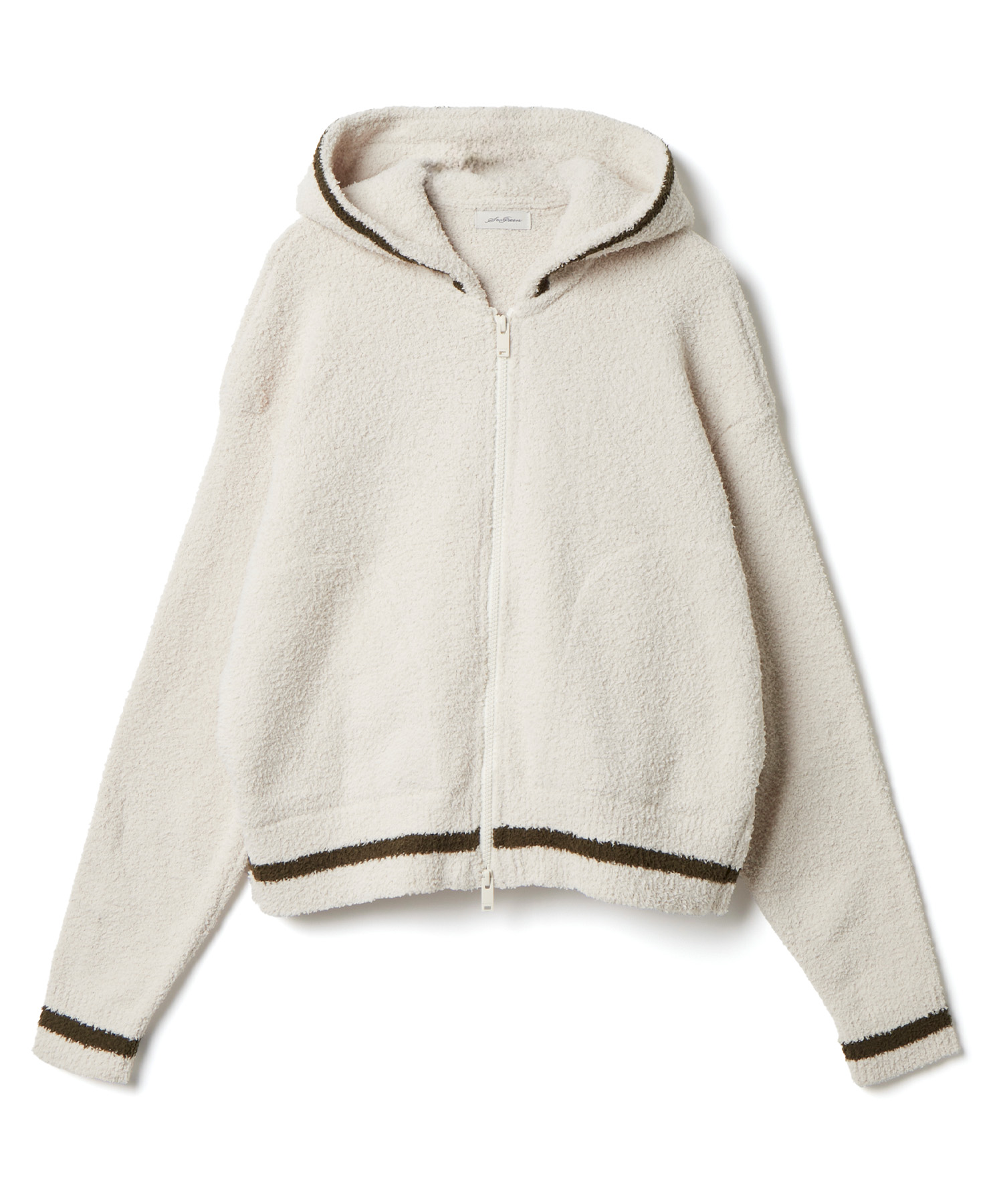 SEAGREEN(シーグリーン) ECO MOCO HOODIE ・吸水速乾性、軽量性、保温性を兼ね備えたマイクロモールを使用したニットシリーズの新作。 ・フード口、袖リブ、裾リブにスポーティーな印象