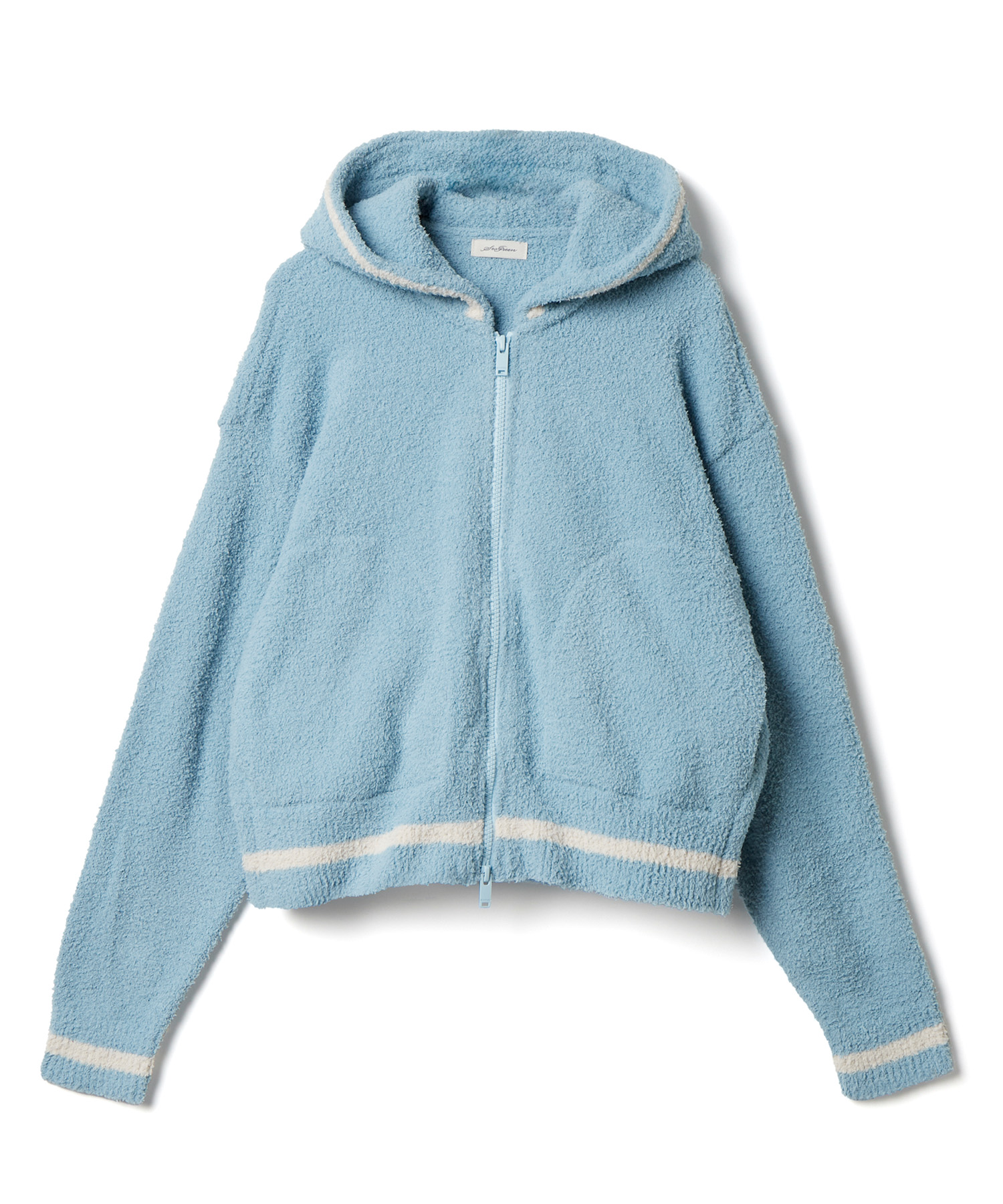 【公式】SEAGREEN (シーグリーン) ECO MOCO HOODIE BLUE/73 サイズ:01,02 パーカー・スウェット レディース