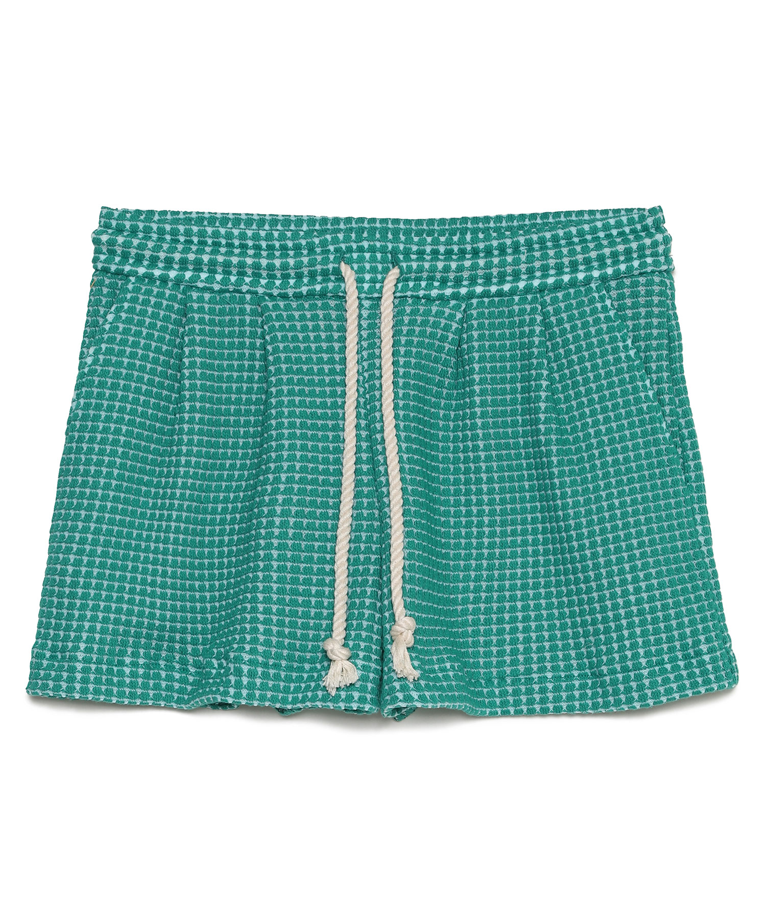 【公式】SEAGREEN (シーグリーン) BIG WAFFLE SHORTS GREEN/30 サイズ:01,02,03 ショートパンツ レディース