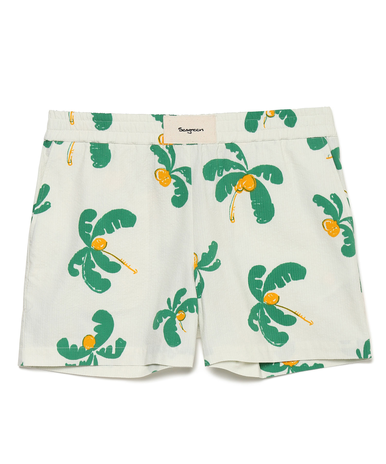 【公式】SEAGREEN (シーグリーン) PALM TREE SEERSUCKER SHORTS GREEN/30 サイズ:01,02,03 ショートパンツ レディース