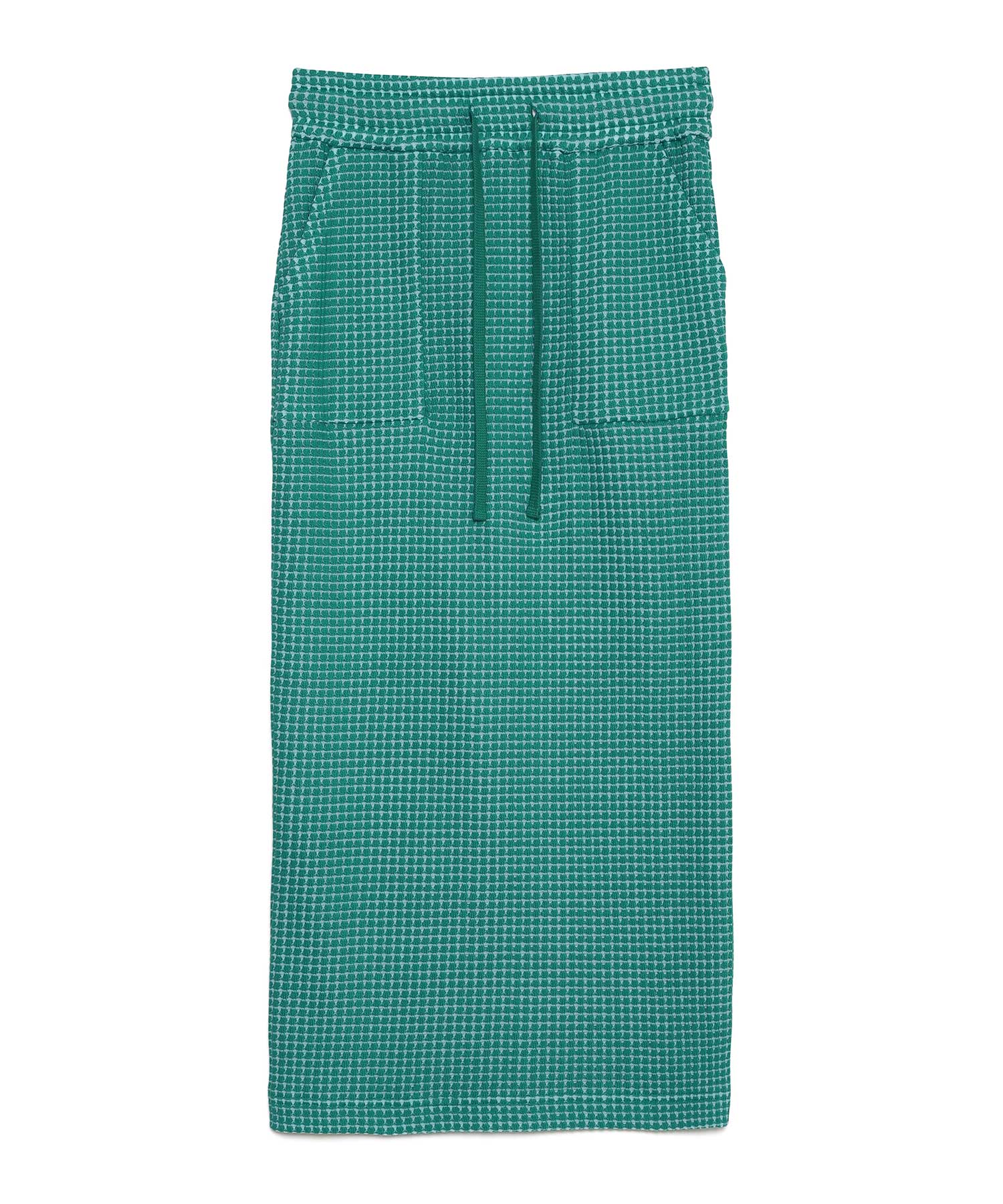 【公式】SEAGREEN (シーグリーン) BIG WAFFLE SKIRT GREEN/30 サイズ:01,02 ロングスカート レディース