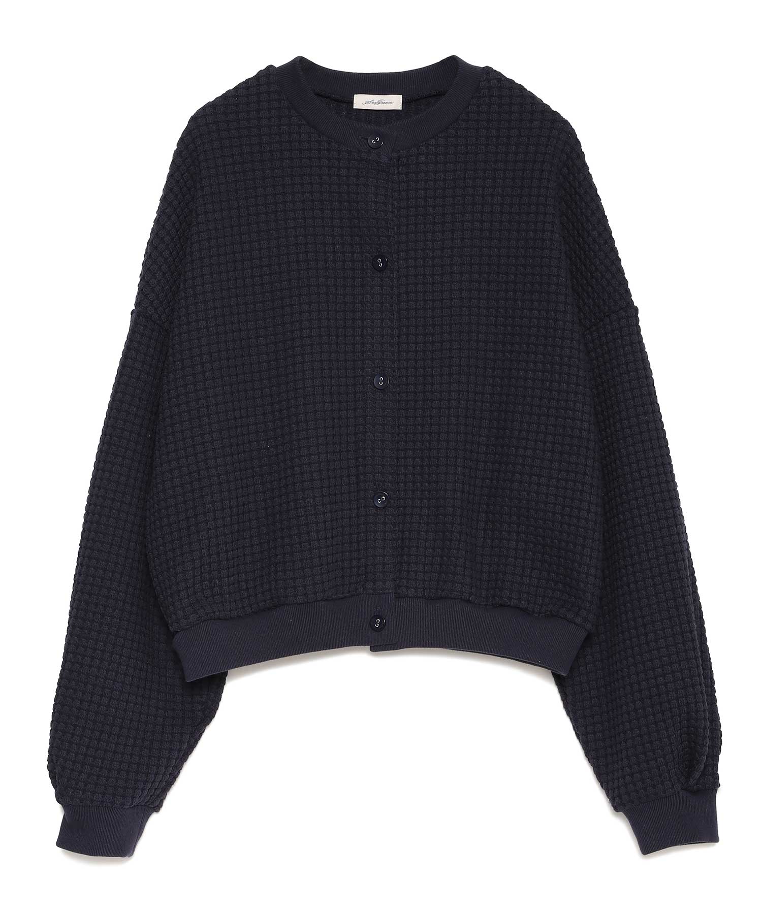 【公式】SEAGREEN (シーグリーン) BIG WAFFLE CARDIGAN NAVY/40 サイズ:01,02,03 カーディガン レディース