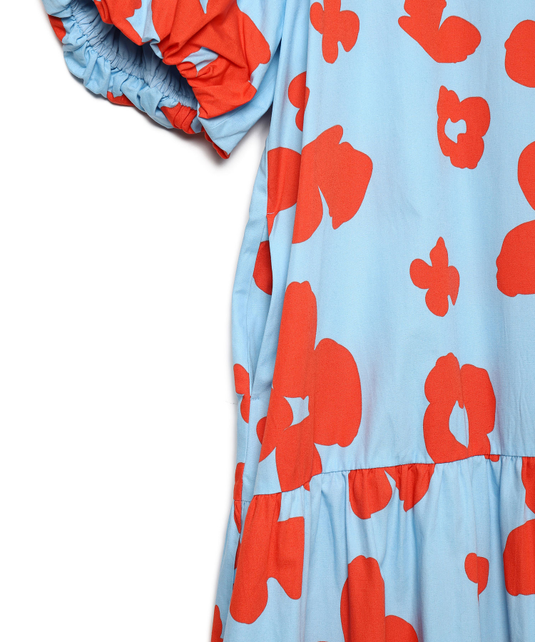 POPPY PRINT WEATHER CLOTH ONE-PIECE（SEAGREEN）｜TATRAS CONCEPT STORE  タトラス公式通販サイト