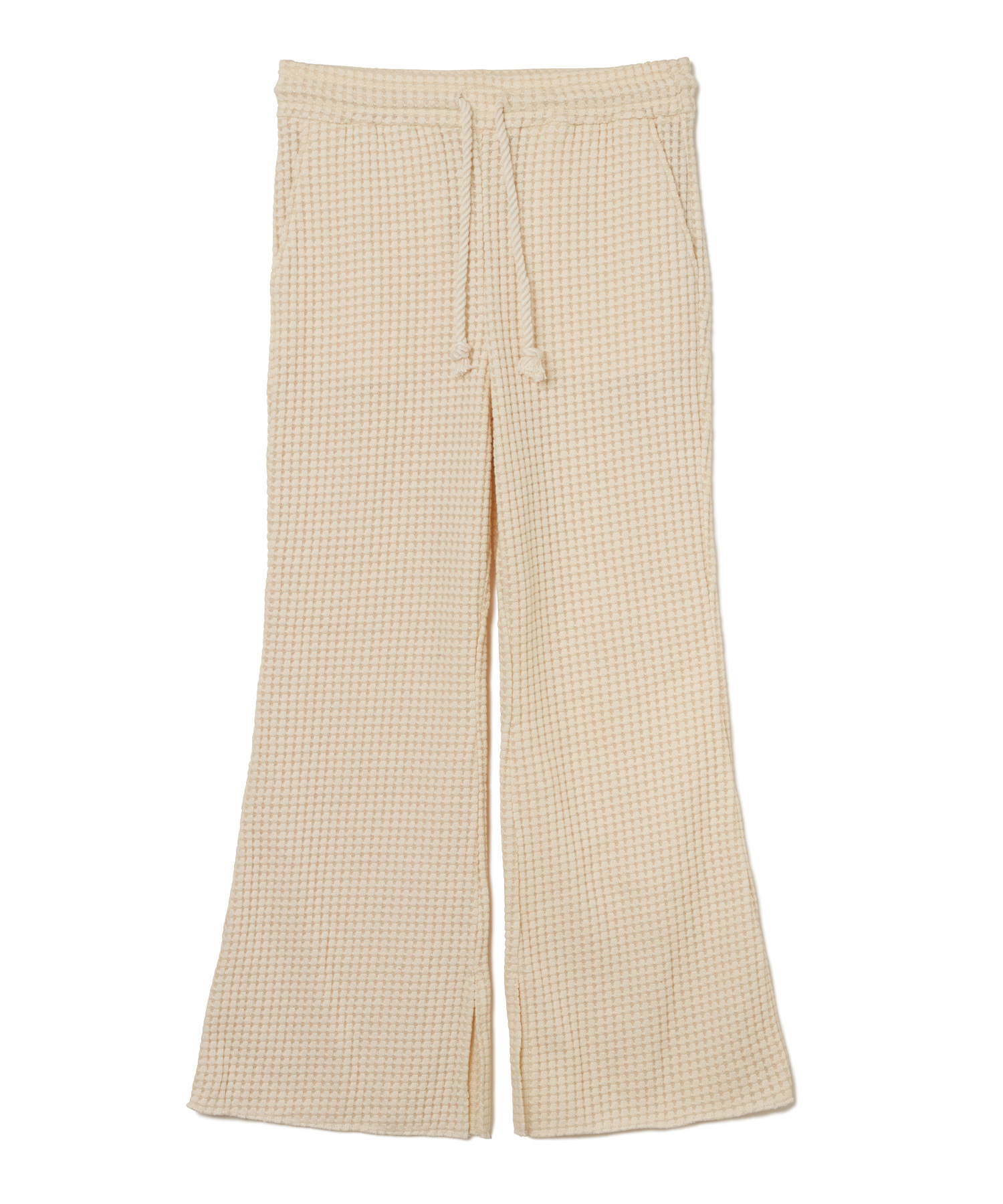 【公式】SEAGREEN (シーグリーン) BIG WAFFLE FLARE PANTS CREAM/18 サイズ:01,02 ロングパンツ レディース