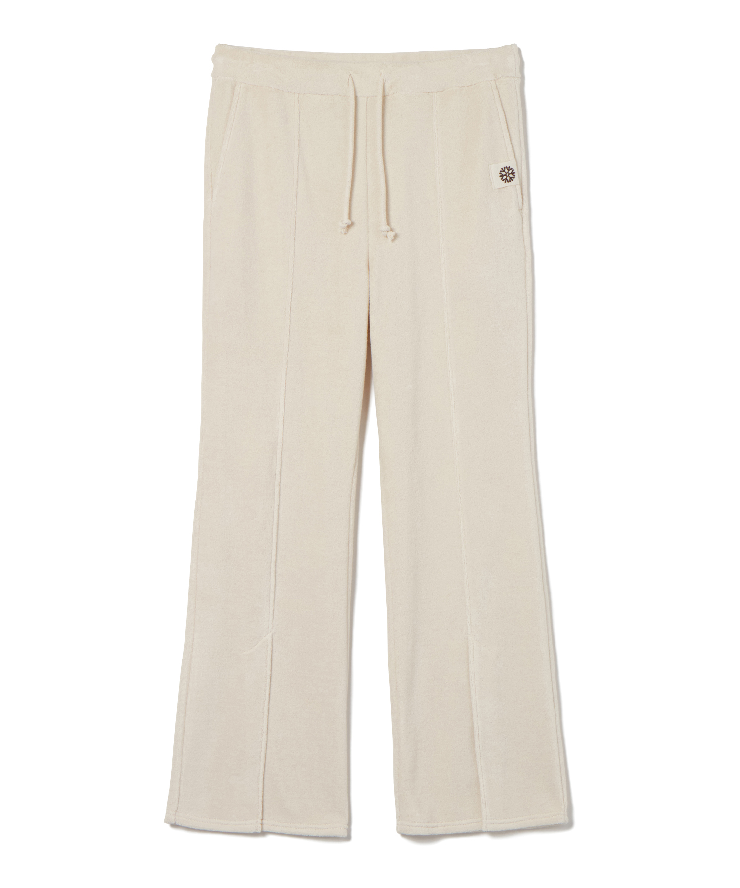 【公式】SEAGREEN (シーグリーン) ORGANIC PILE FLARE PANTS IVORY/15 サイズ:01,02 ロングパンツ レディース