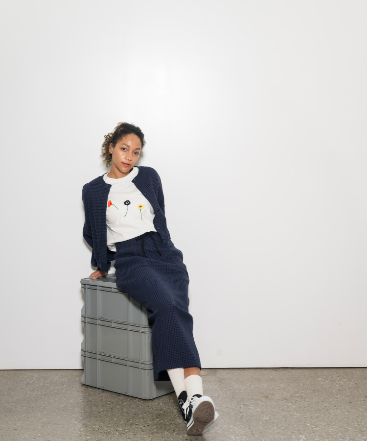 BIG WAFFLE CARDIGAN（SEAGREEN）｜TATRAS CONCEPT STORE
