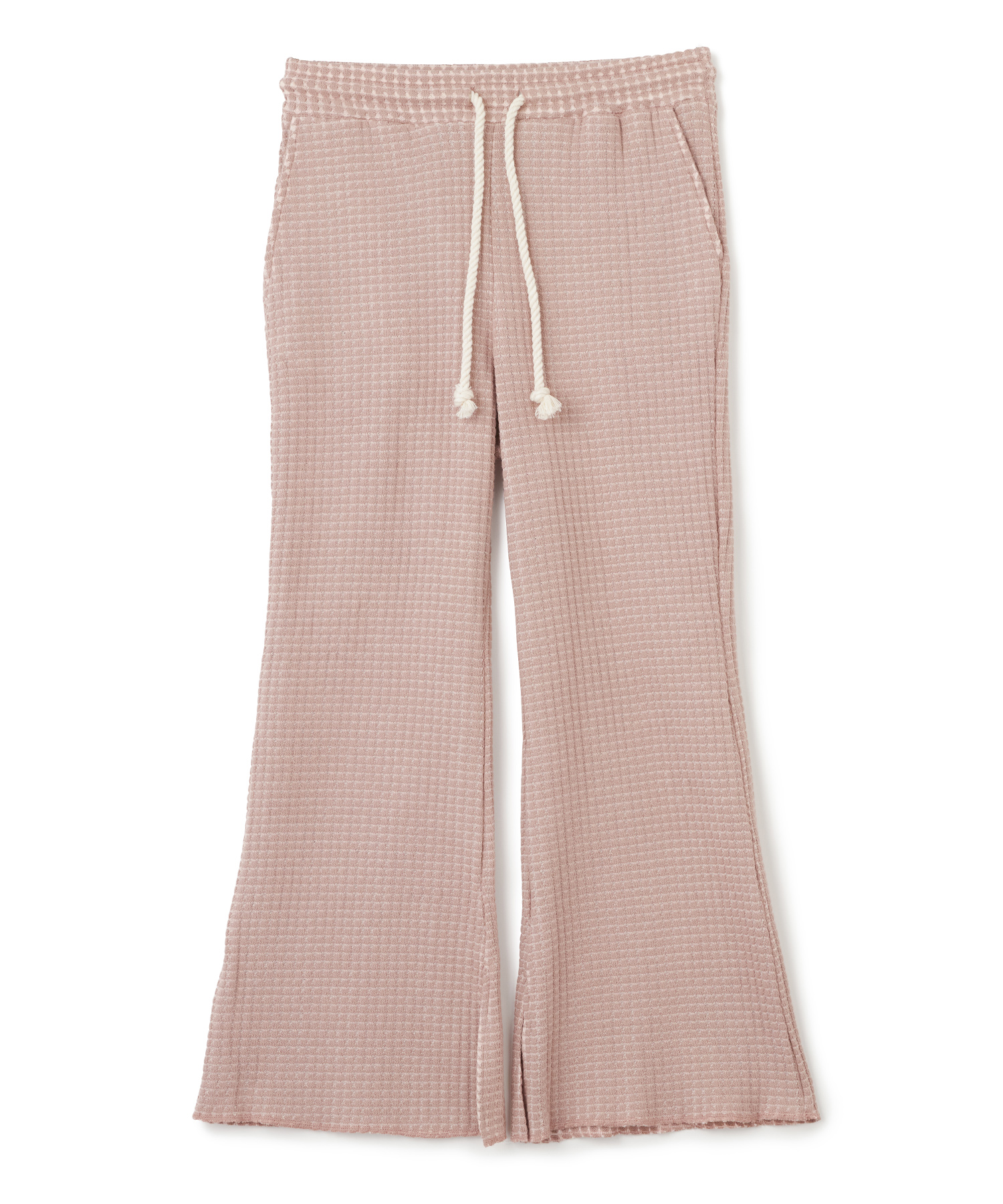 【公式】SEAGREEN (シーグリーン) BIG WAFFLE FLARE PANTS PINK/63 サイズ:01,02 ロングパンツ レディース