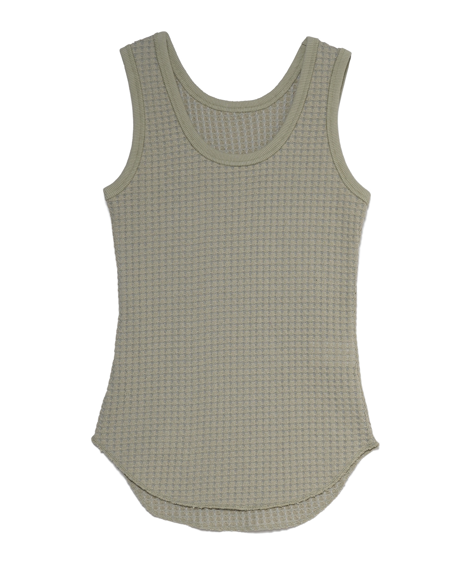 【公式】SEAGREEN (シーグリーン) BIG WAFFLE TANK‐TOP GREEN/30 サイズ:01,02 タンクトップ・ノースリーブ レディース