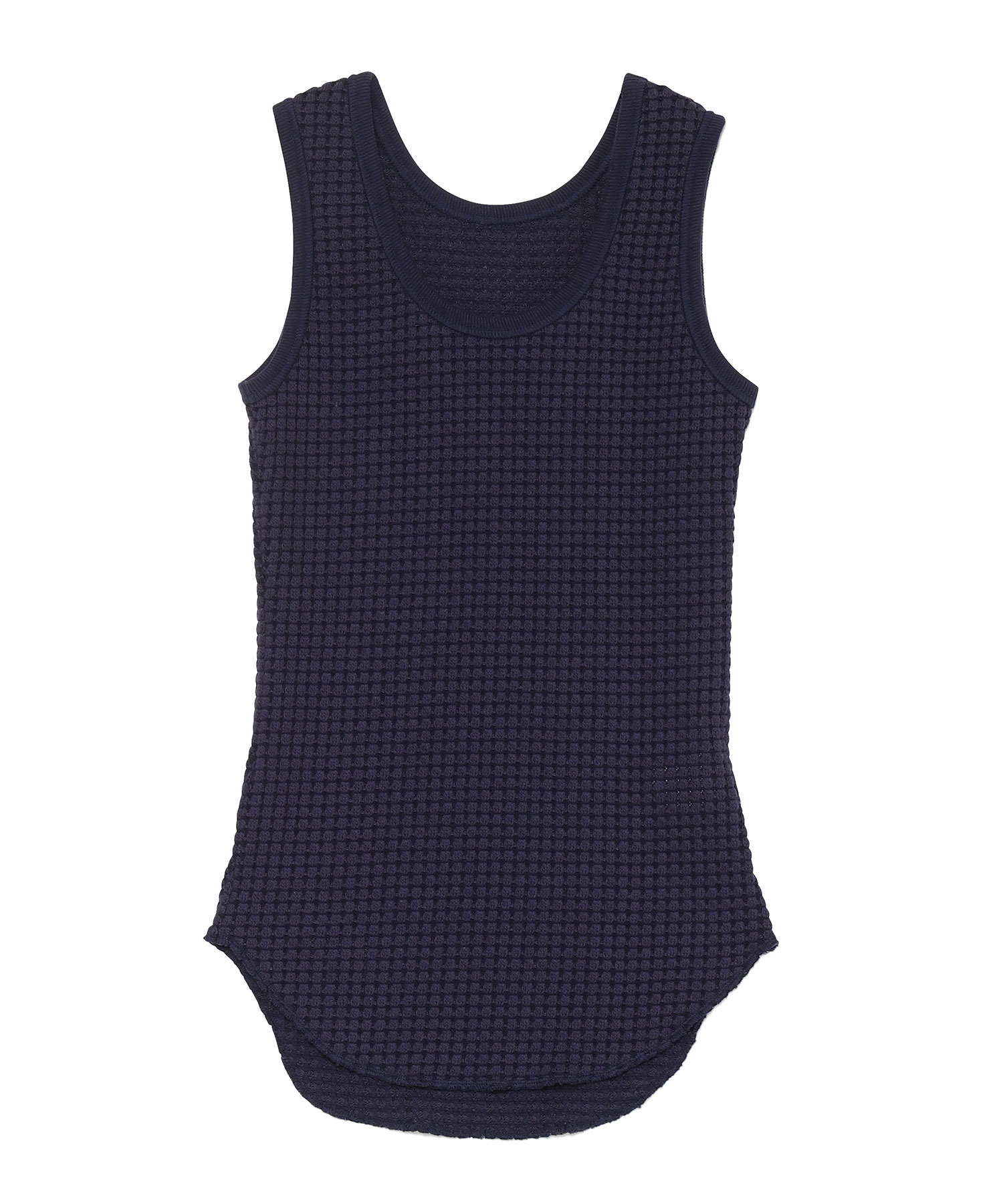 【公式】SEAGREEN (シーグリーン) BIG WAFFLE TANK‐TOP NAVY/40 サイズ:01,02 タンクトップ・ノースリーブ レディース