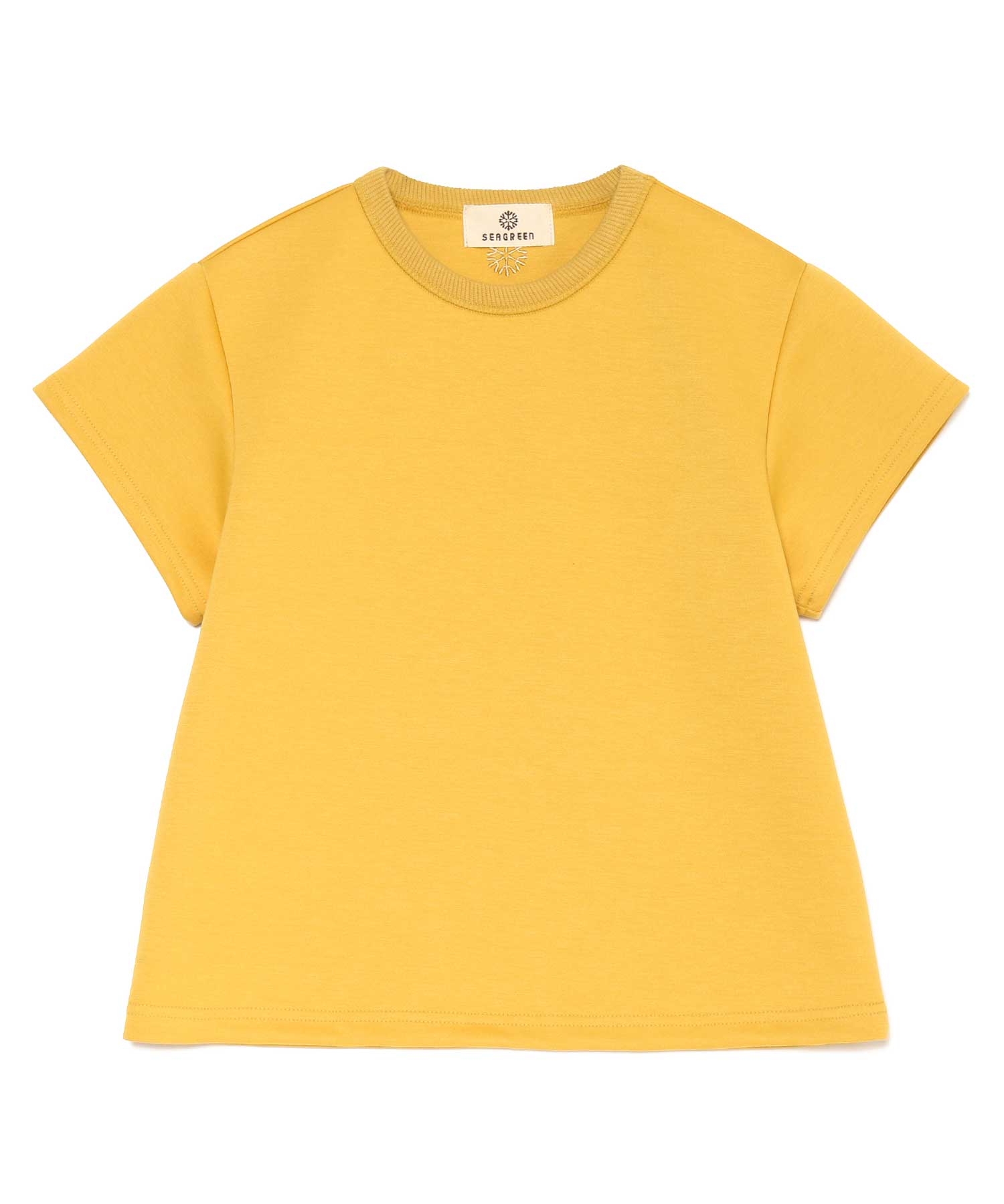 【公式】SEAGREEN (シーグリーン) ECO CARDBOARD KNIT T-SHIRTS MUSTARD/83 サイズ:01,02 Tシャツ・カットソー レディース