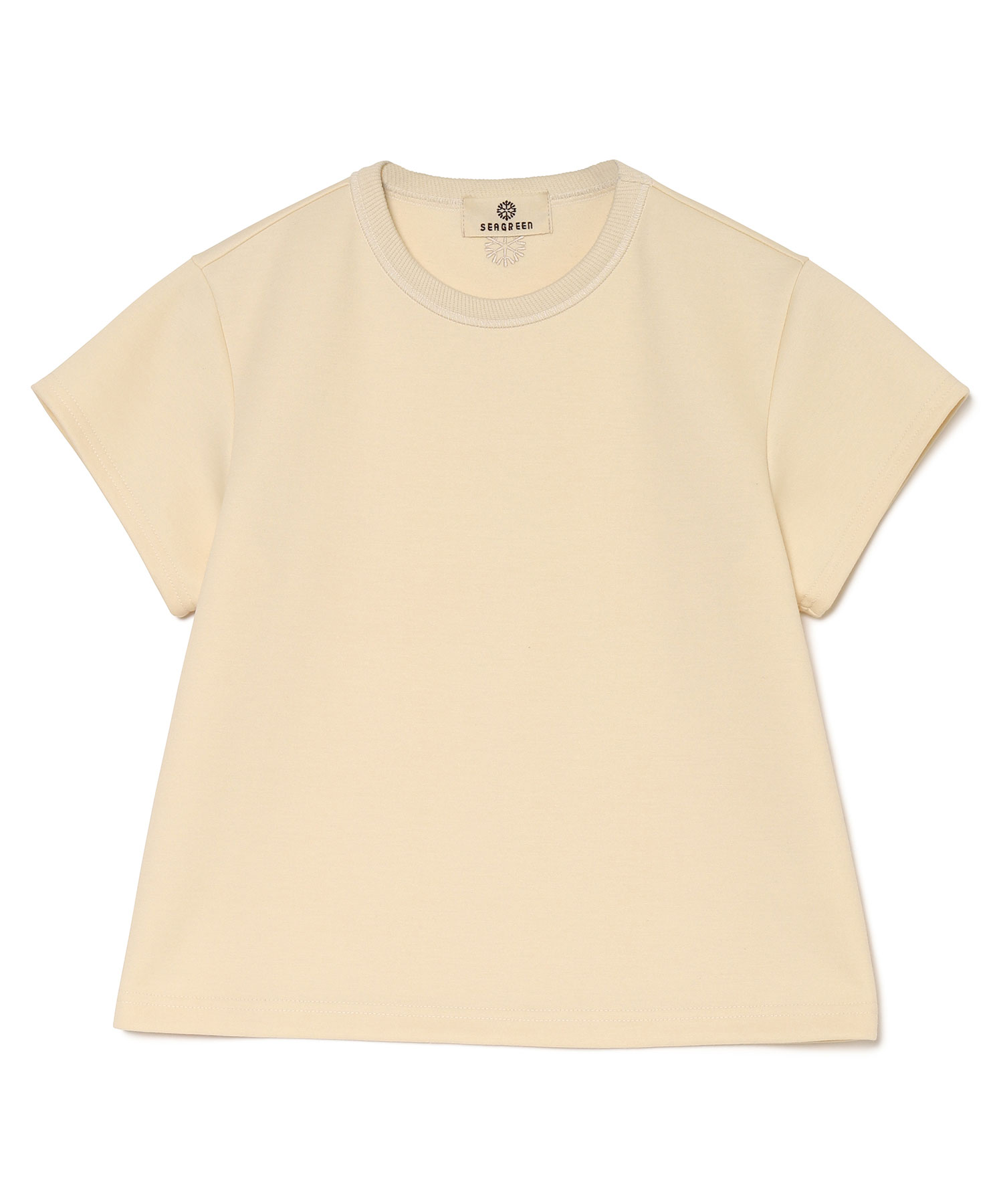 【公式】SEAGREEN (シーグリーン) ECO CARDBOARD KNIT T-SHIRTS IVORY/15 サイズ:01,02 Tシャツ・カットソー レディース