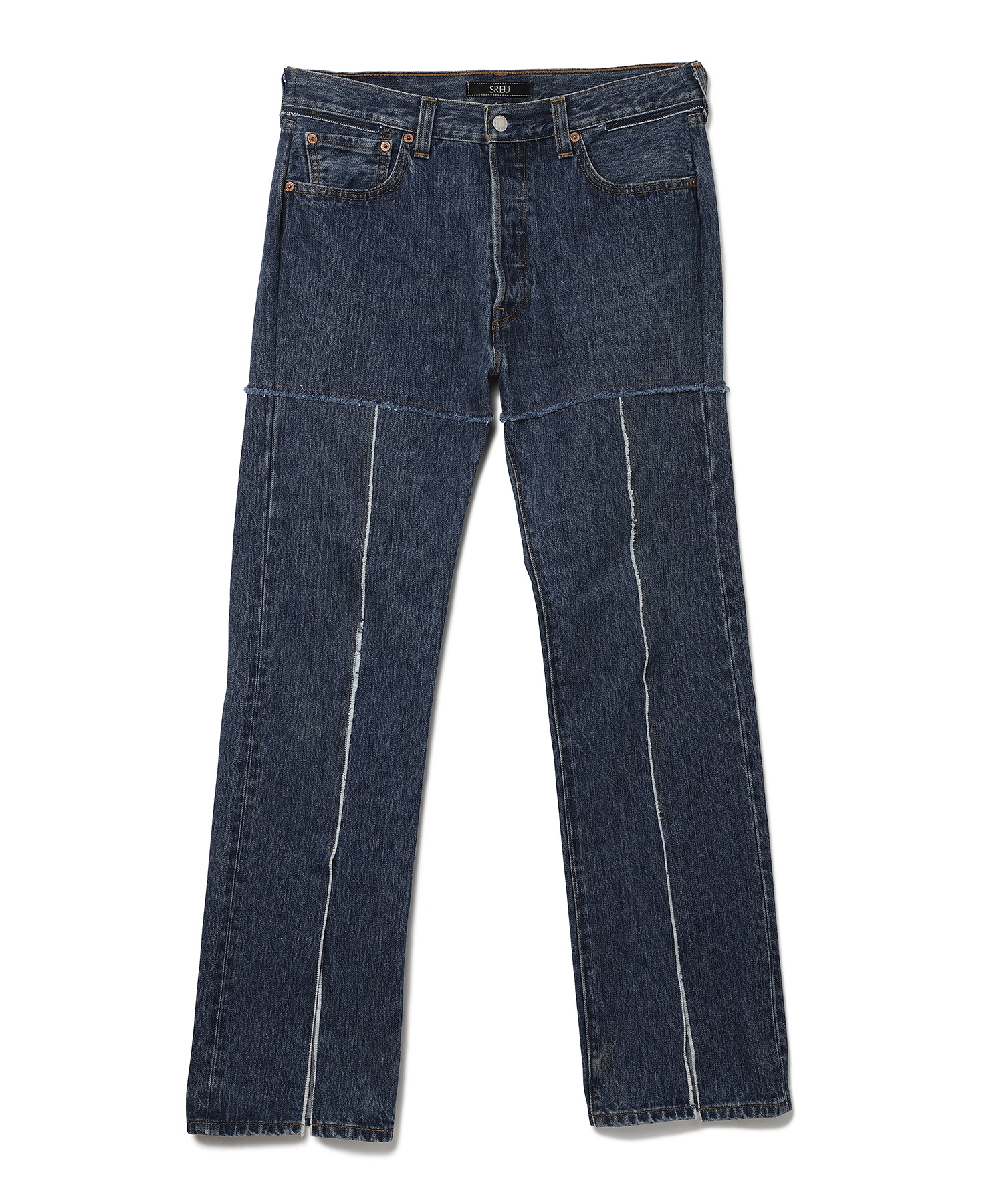 SREU (スリュー) FRONT SLASH DENIM CARAMEL/19 サイズ:L デニムパンツ レディース