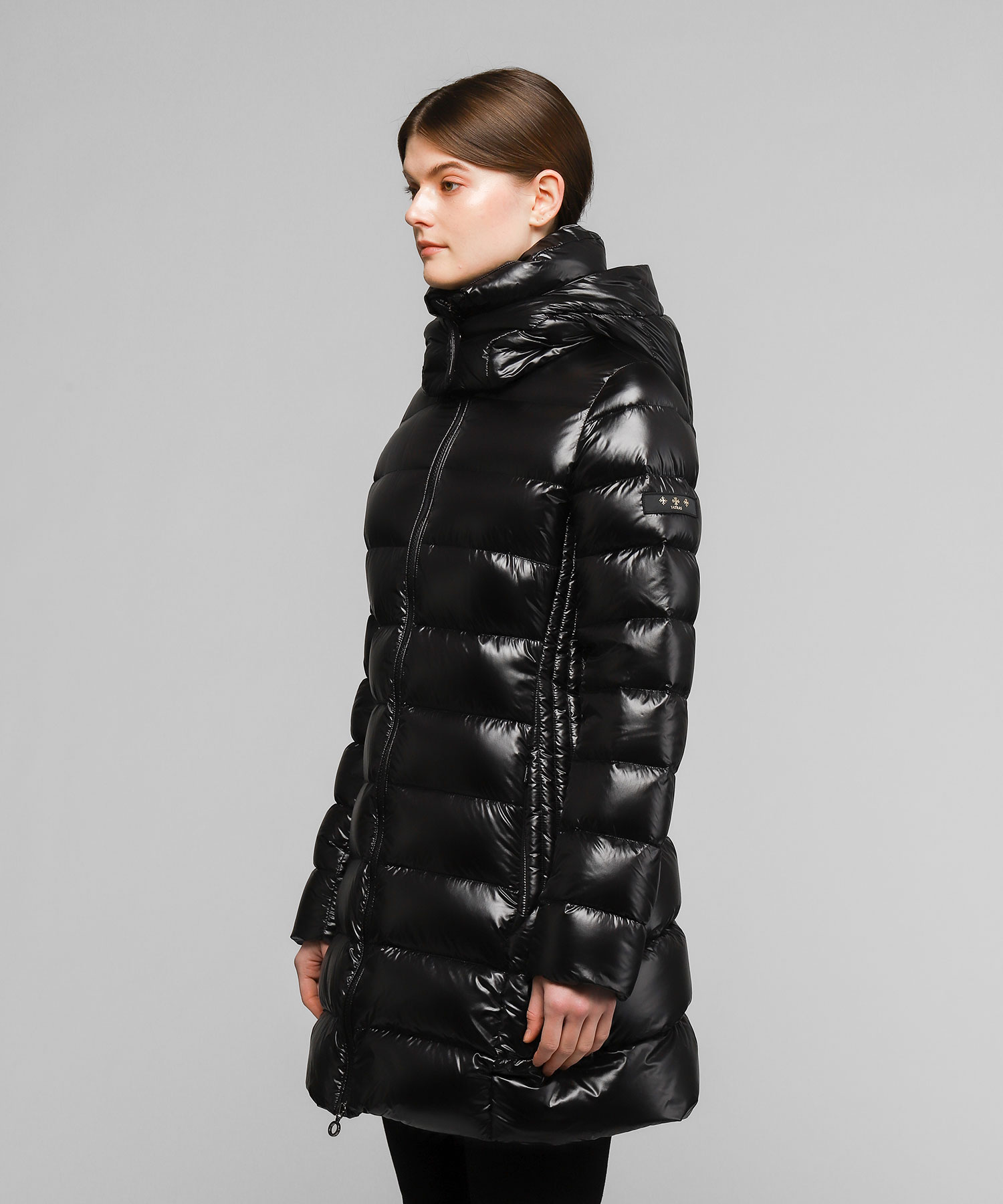 袖丈62cmタトラス ダウンジャケット　バビラ　ブラック サイズ2 Sサイズ　ダウンコート