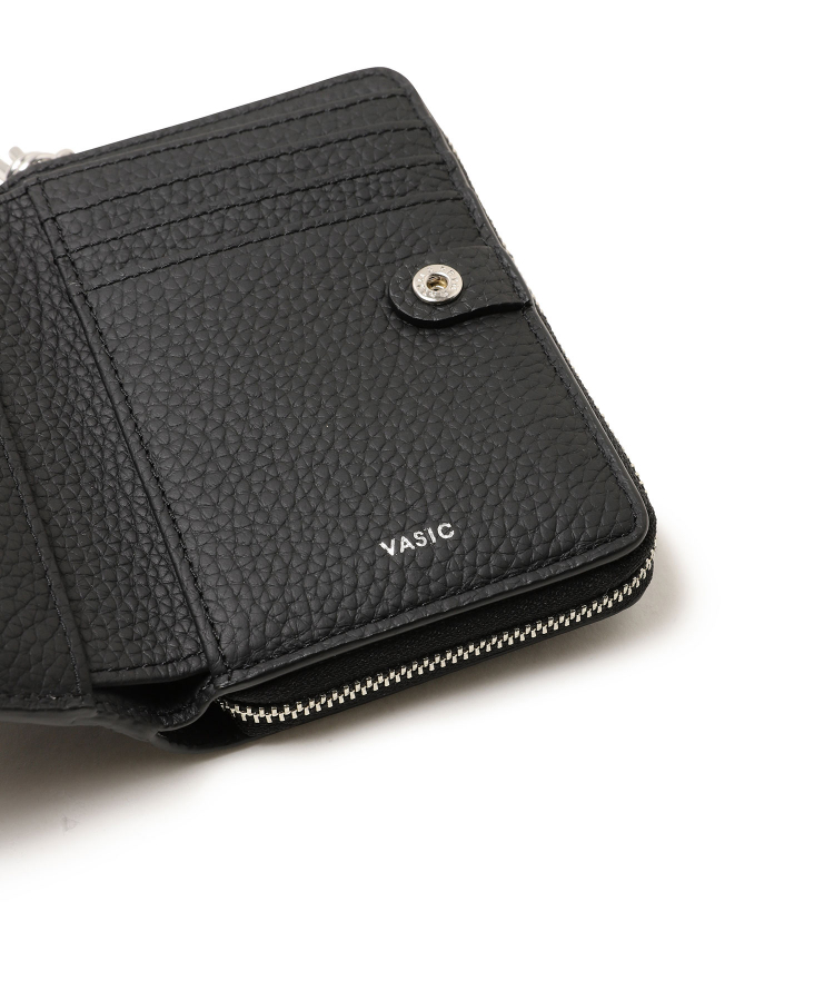 ROUND MINI WALLET（BLACK）（VASIC）｜TATRAS CONCEPT