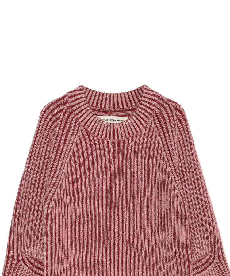 Wool Rib Knit Top / Red（Voltage Control Filter）｜TATRAS CONCEPT