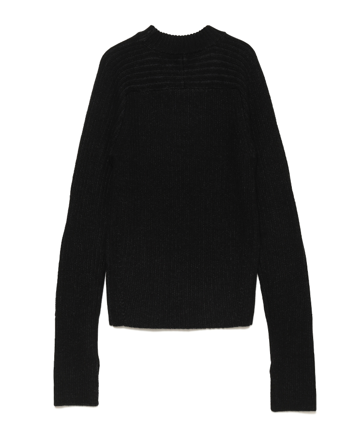 Wool Rib Knit Top / Black（Voltage Control Filter）｜TATRAS 