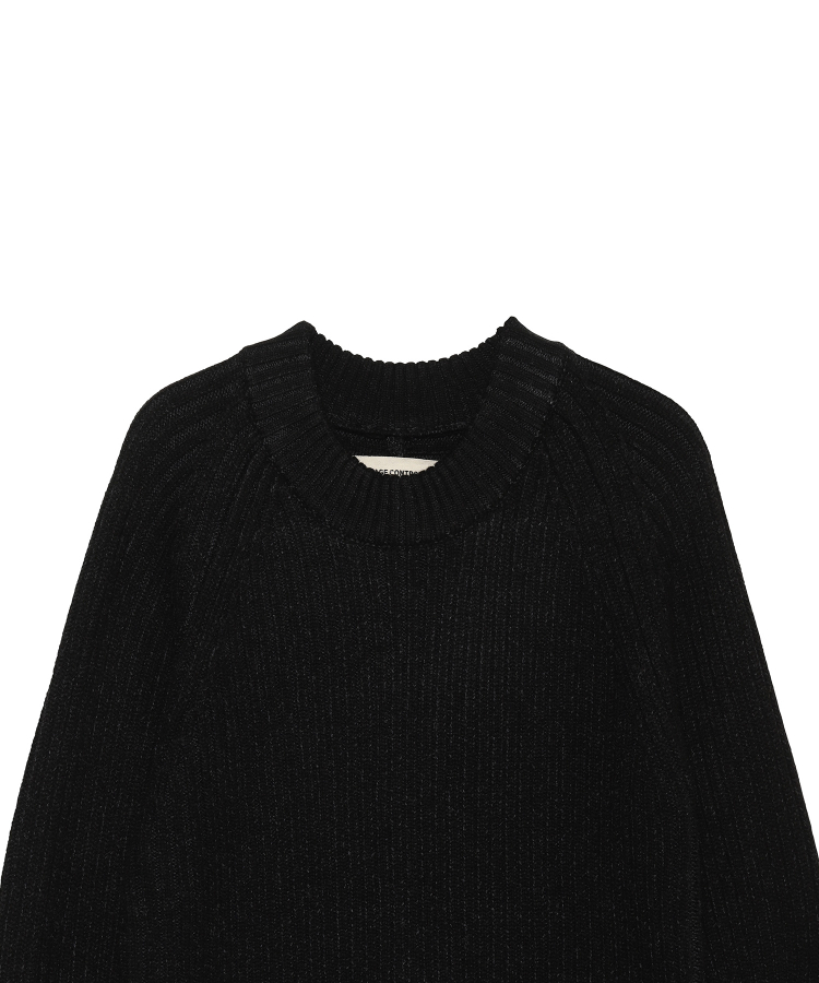 Wool Rib Knit Top / Black（Voltage Control Filter）｜TATRAS 