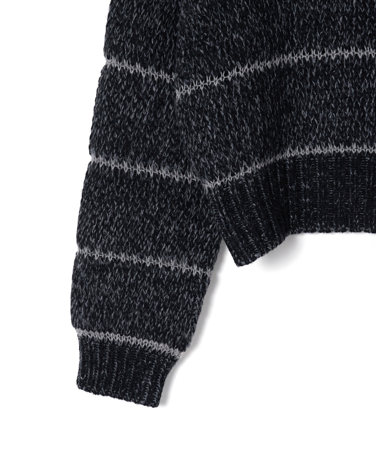 Wool Border Knit Pullover / Black（Voltage Control Filter ...