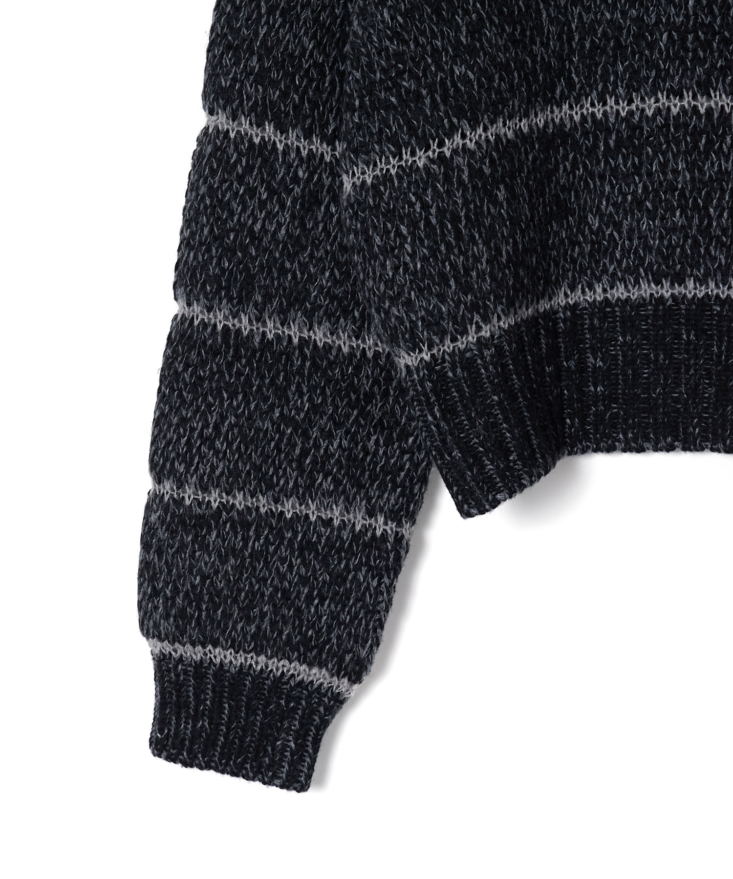 Wool Border Knit Pullover / Black（Voltage Control Filter）｜TATRAS CONCEPT  STORE タトラス公式通販サイト