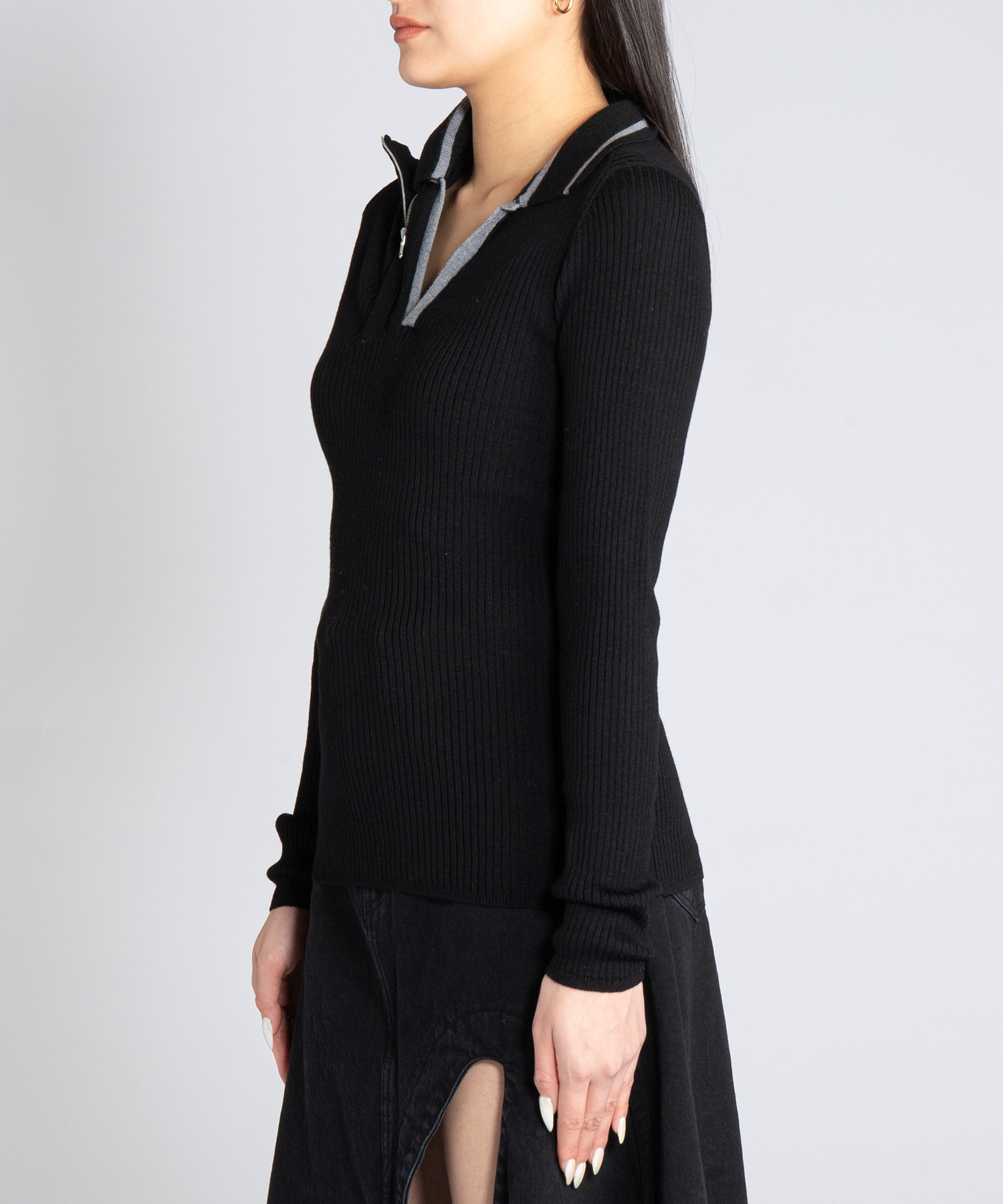 Y/PROJECT ブラックプリントタートルネック　Second Skin Y/PROJECT ブラックプリントタートルネックSecond Skin