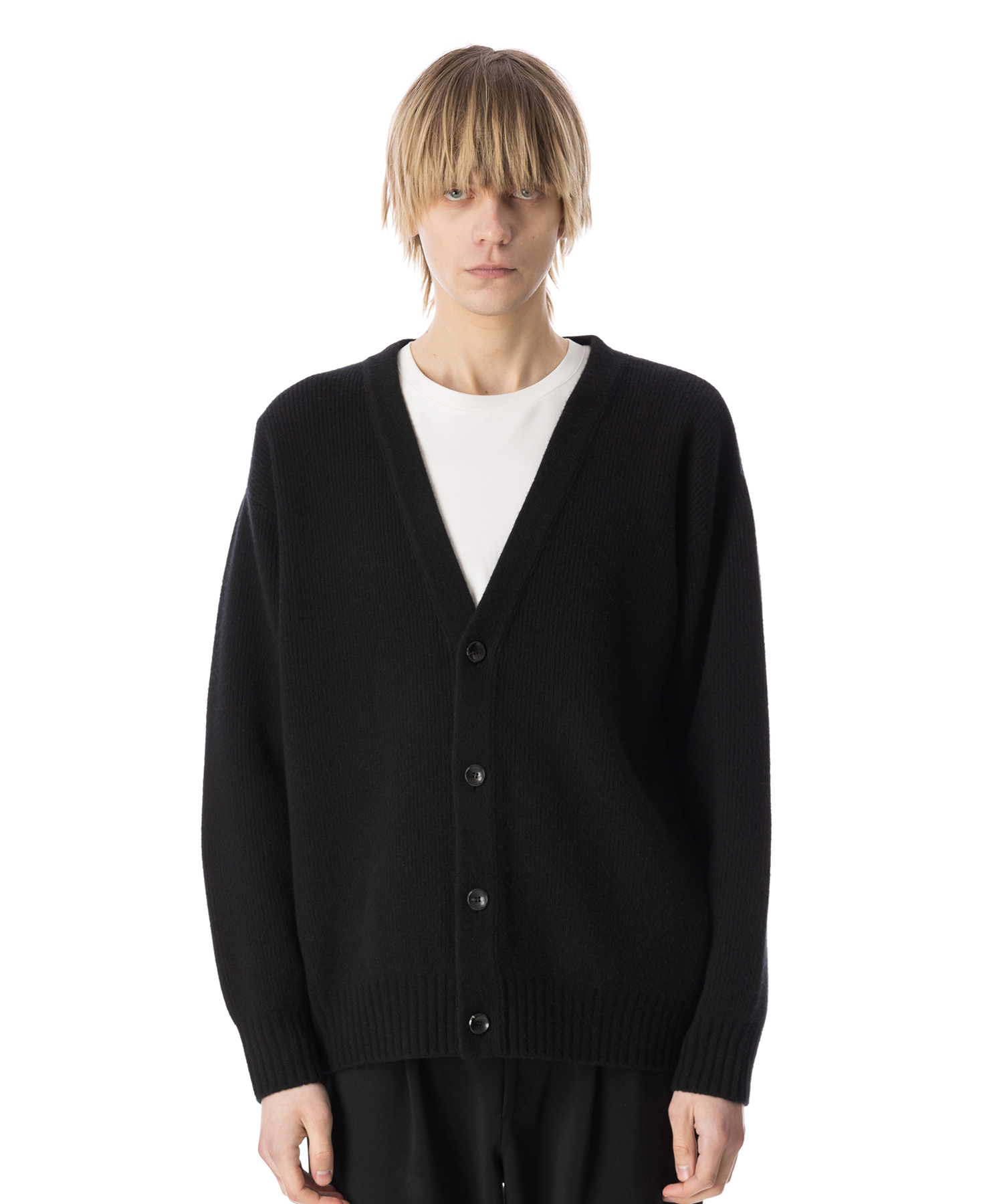 ATTACHMENT BRITSH WO KNIT CARDIGAN 送料無料 BLACK/01 サイズ:02,03 カーディガン メンズ