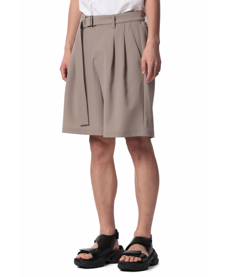 PE CONPACT TWILL BELTED SHORTS（ATTACHMENT）｜TATRAS CONCEPT STORE 