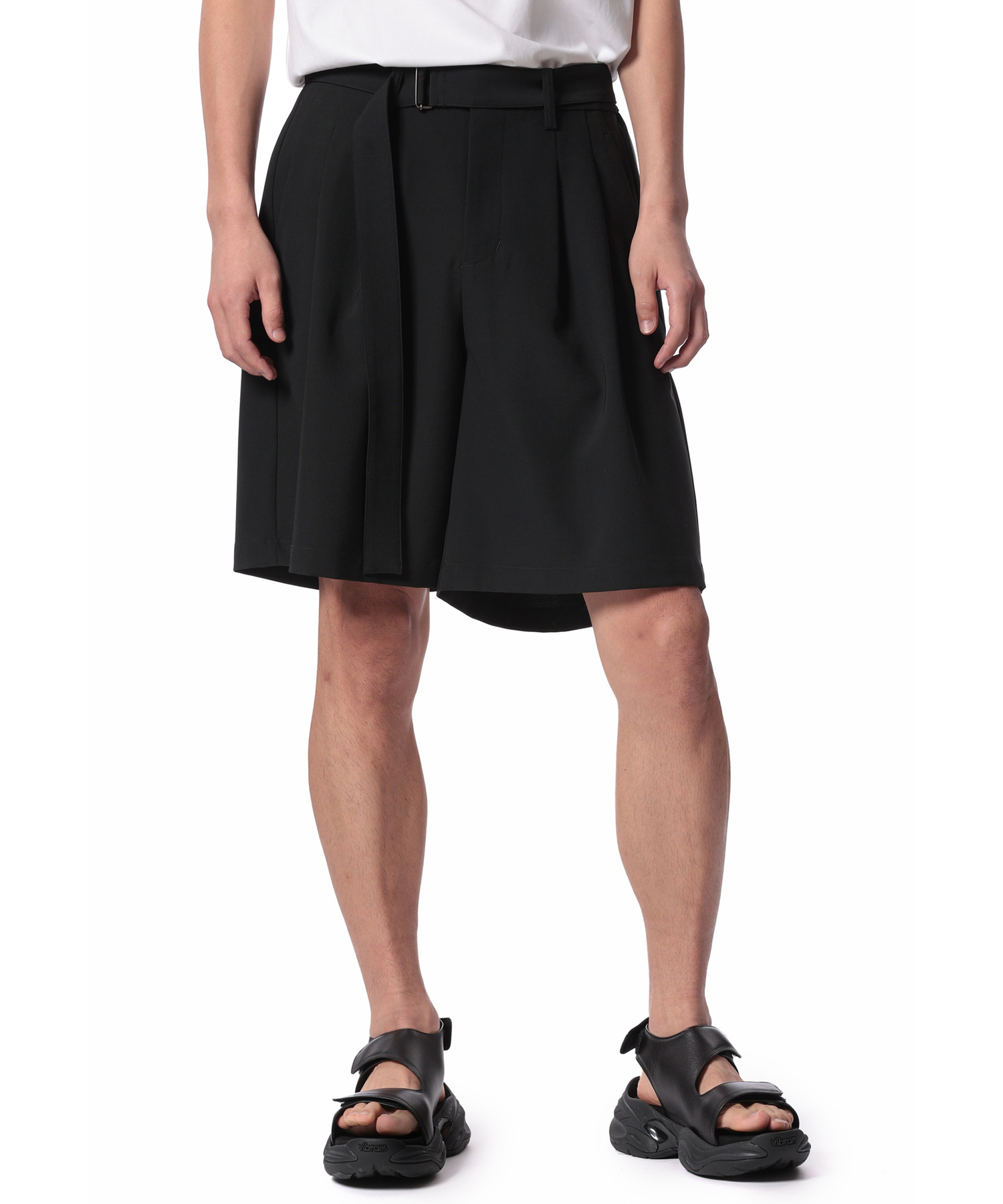 PE CONPACT TWILL BELTED SHORTS（ATTACHMENT）｜TATRAS CONCEPT STORE 