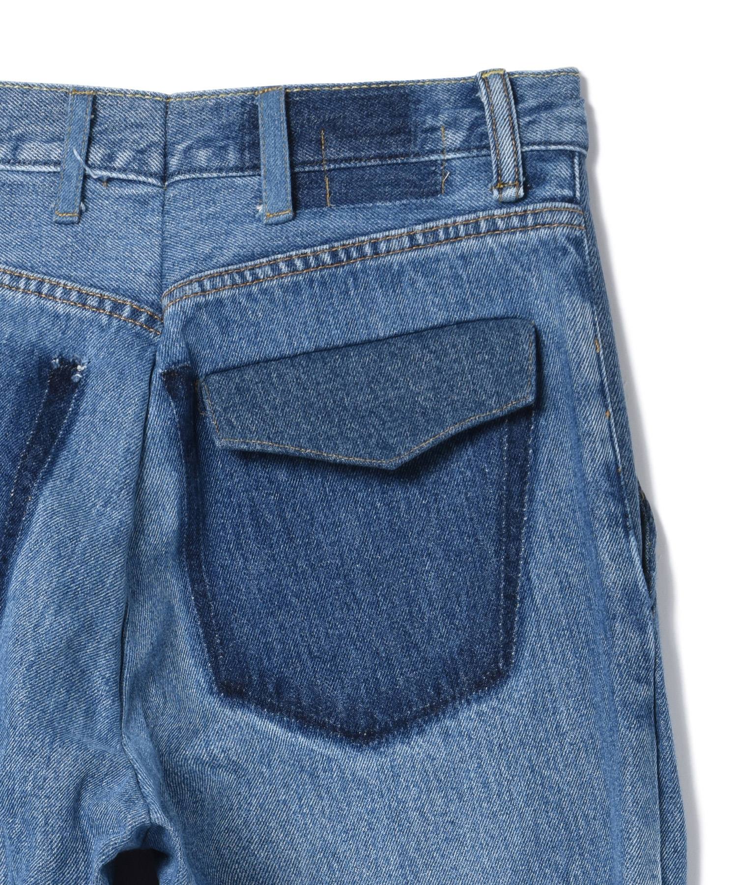 circa make trapezoid swiching denim pants（77circa）｜TATRAS 