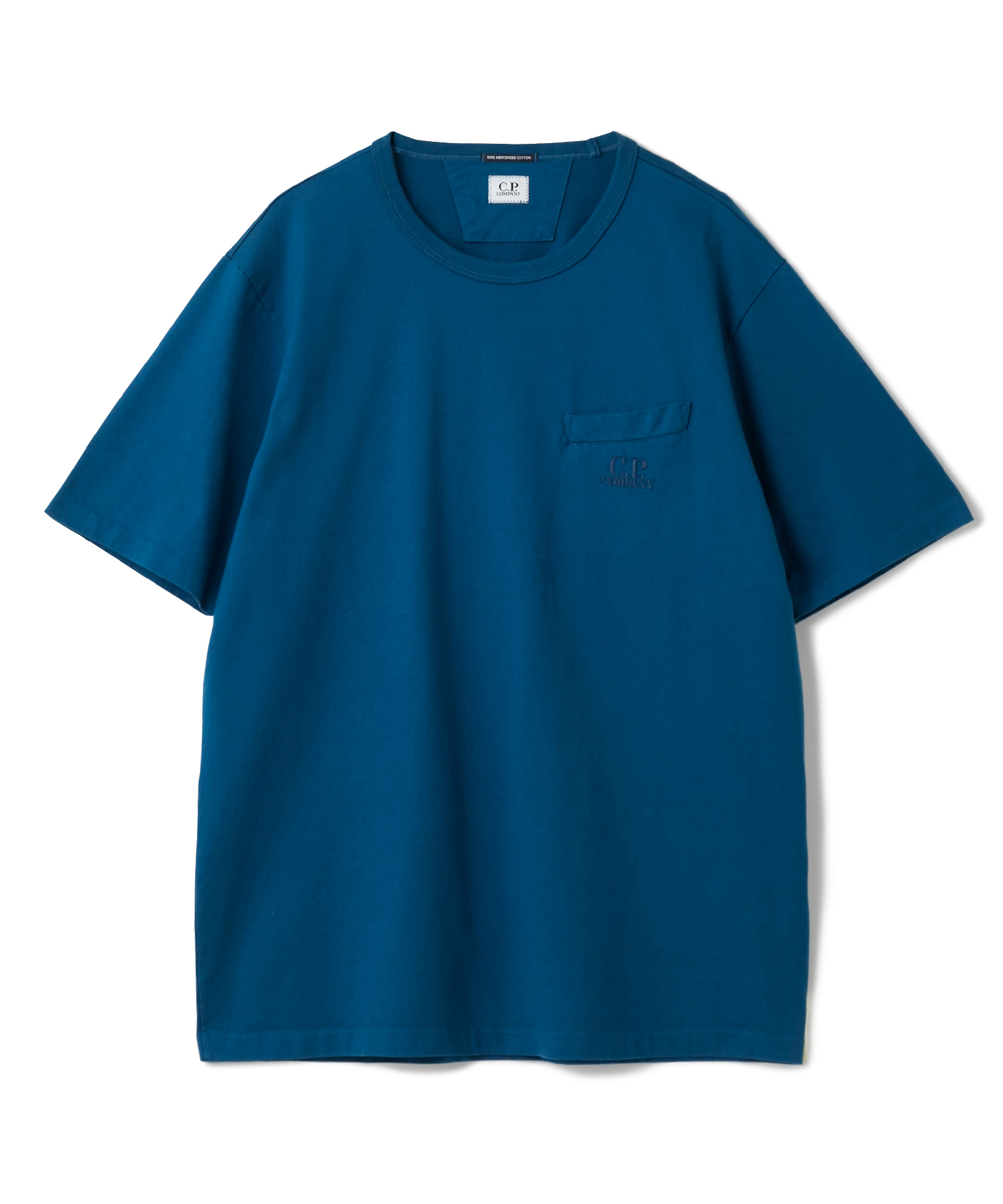 C.P. COMPANY 30/2 MERCERISED JRSYTWIST PK T BLUE/73 サイズ:L,XL, XXL Tシャツ・カットソー メンズ