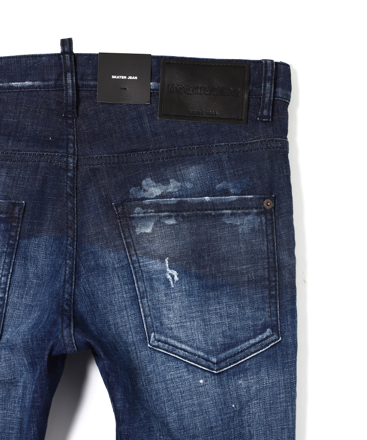 DARK WASH SKATER JEAN WITH FRONT ZIP（DSQUARED2）｜TATRAS CONCEPT 