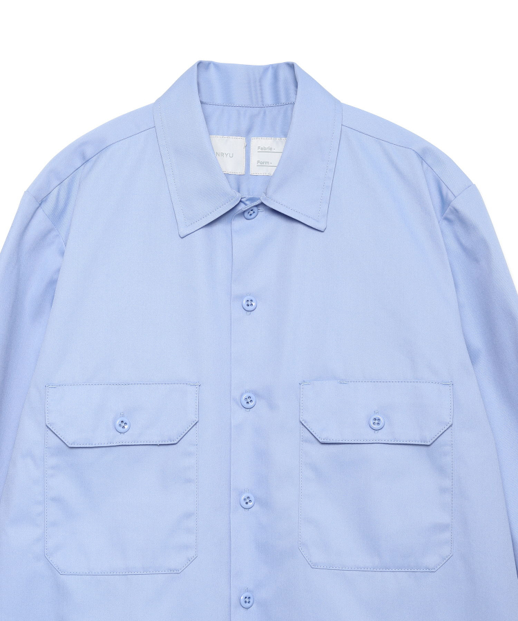 Pleated work shirt (Dickies collabo)（FUMITO GANRYU