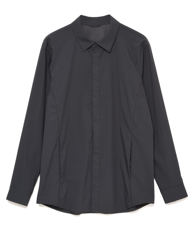 【公式】H.I.P. by SOLIDO (エイチアイピー バイ ソリード) NYLON COTTON TYPEWRITER SHIRT BLACK/01 サイズ:01,02,03,04 シャツ・ブラウス メンズ