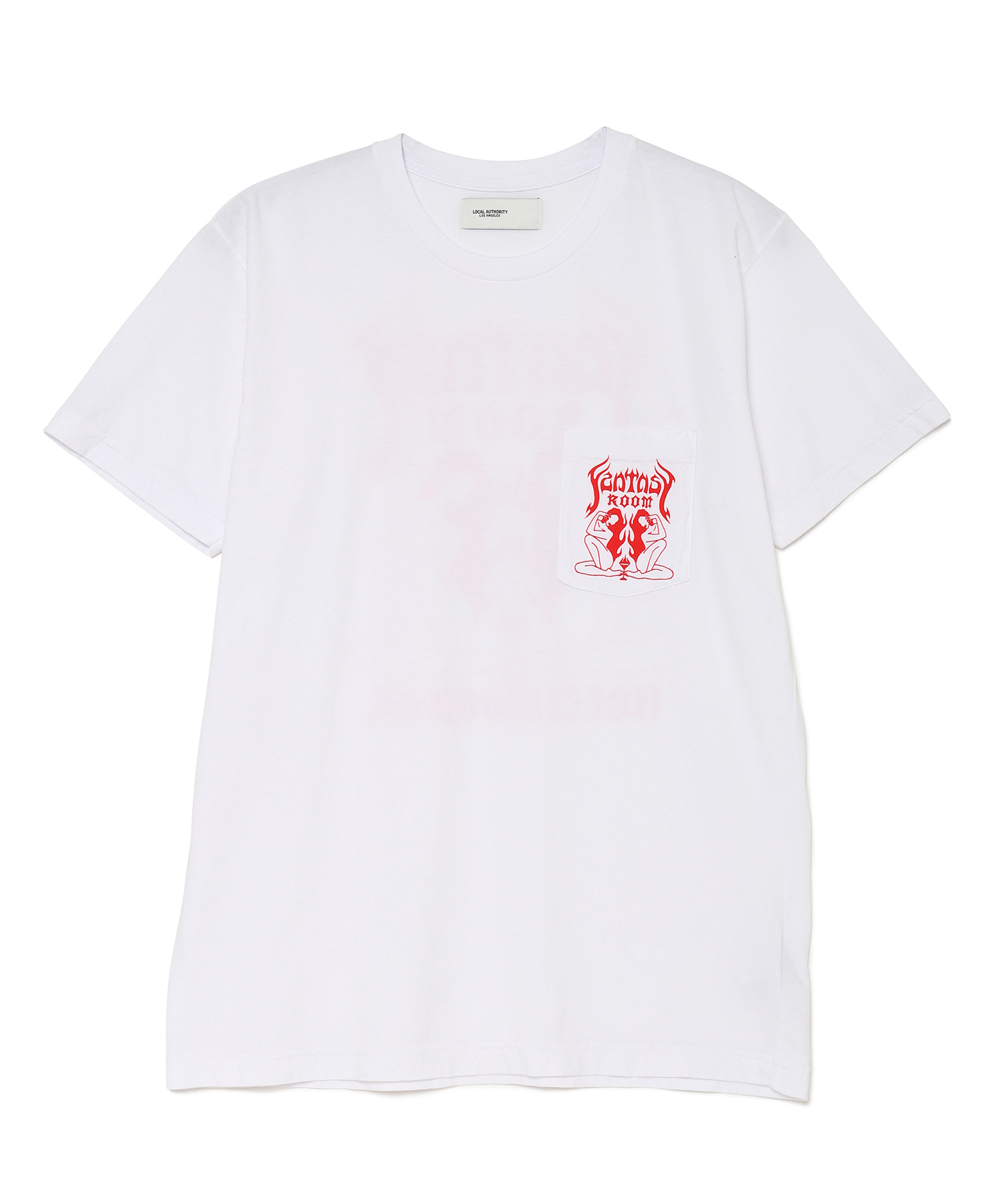 LOCAL AUTHORITY (ローカルオーソリティ) FANTASY ROOM POCKET TEE WHITE/10 サイズ:M,L,XL Tシャツ・カットソー メンズ