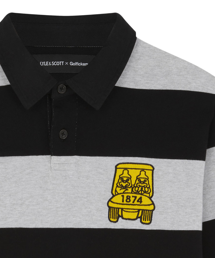 売れ筋ショッピング Golfickers x Lyle&Scott RUGBY SHIRT B&W - uinsa