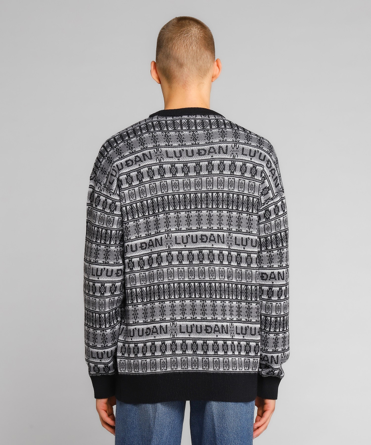 KNIT OVERSIZED TIGER JACQUARD SWEATSHIRT（LU'U DAN）｜TATRAS 