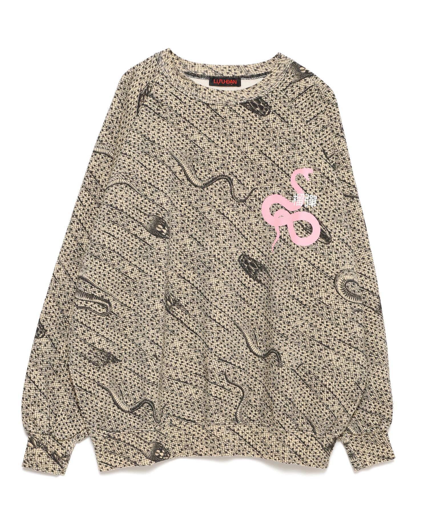 LU'U DAN OVERSIZED CREWNECK SWEATSHIRT BEIGE/27 サイズ:S,M パーカー・スウェット メンズ