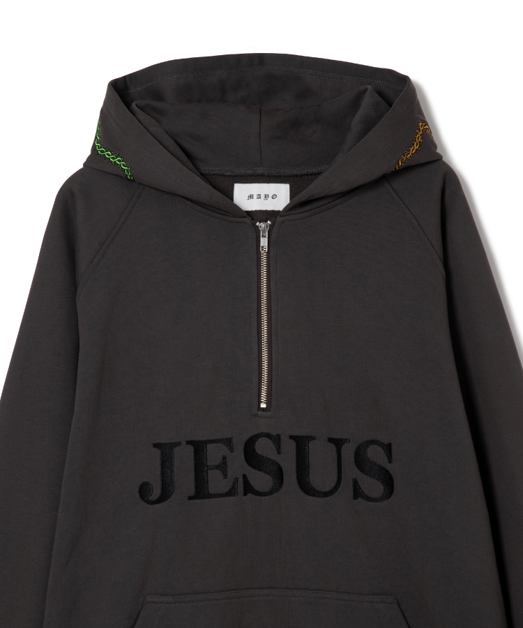 MAYO JESUS Embroidery Half zip Hoodie（MAYO）｜TATRAS