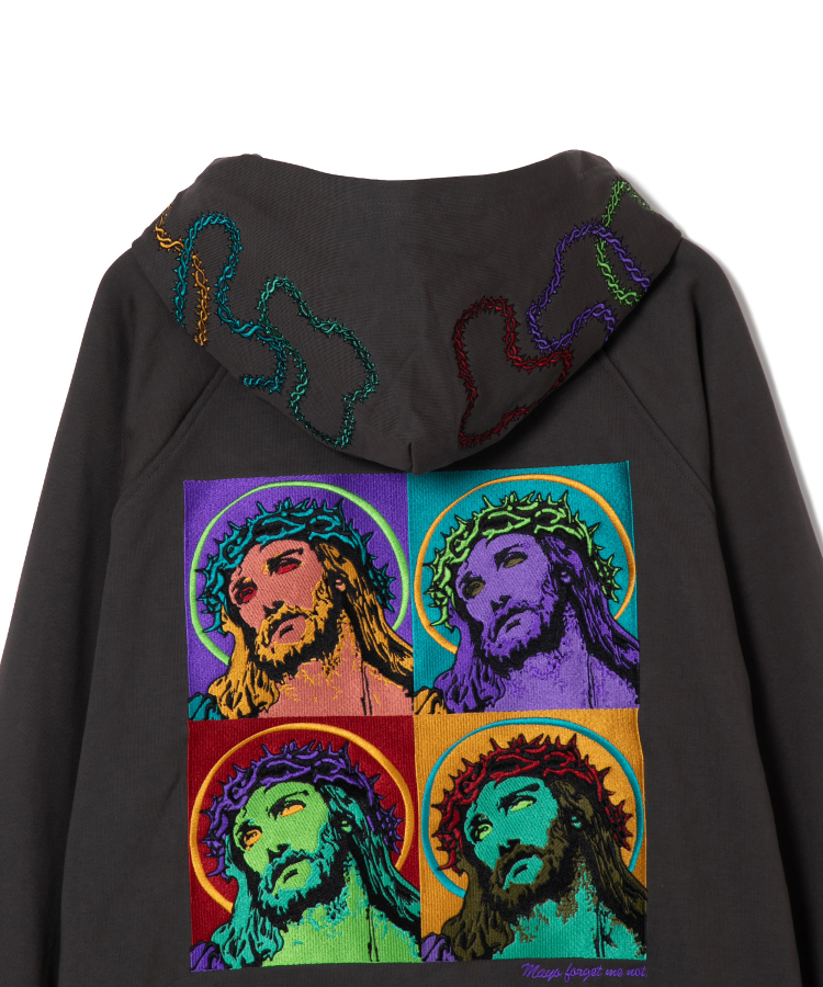 MAYO JESUS Embroidery Half zip Hoodie（MAYO）｜TATRAS CONCEPT