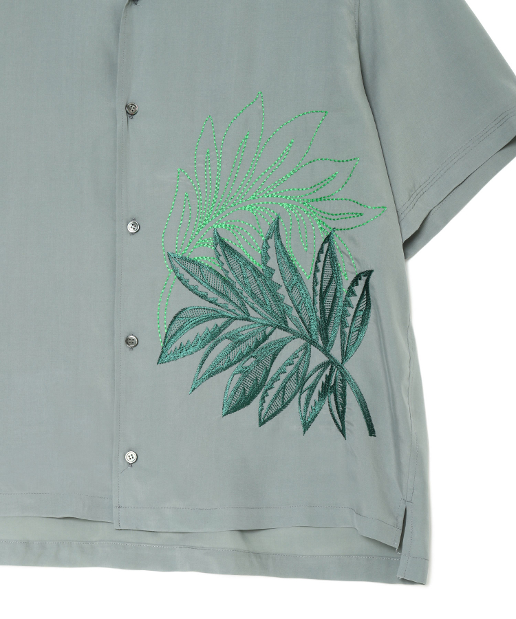 LEAF EMBROIDERY OPEN COLLAR SHIRT（71 MICHAEL）｜TATRAS CONCEPT STORE  タトラス公式通販サイト