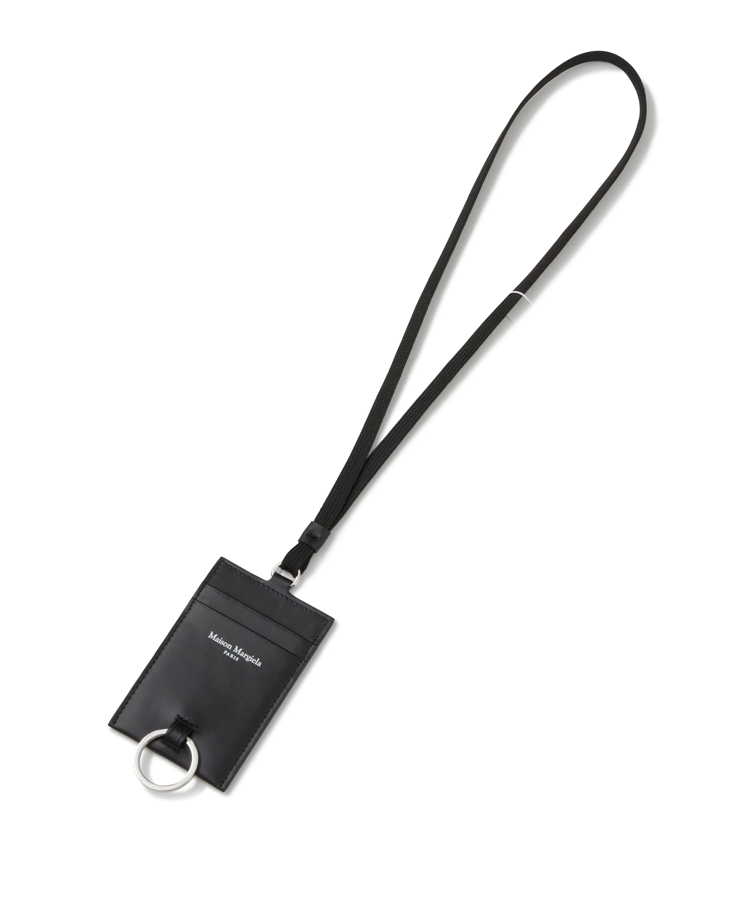 Maison Margiela (メゾン マルジェラ) CARD HOLDER WITH KEY RING AND LACE 送料無料 BLACK/01 サイズ:F 財布＆カードケース メンズ