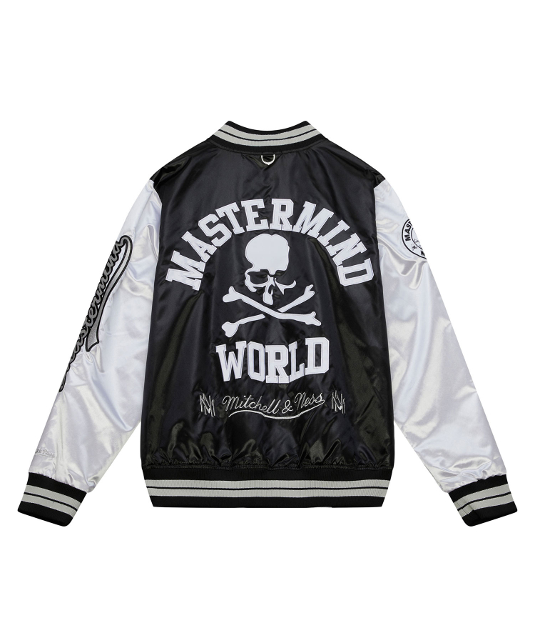 MASTERMIND WORLD×mitchell&ness LIGHTWEIGHT SATIN JACKET COLLAB