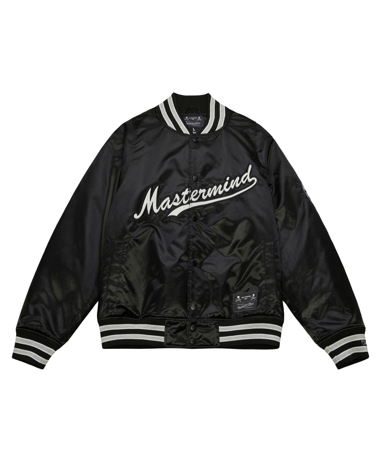 MASTERMIND WORLD×mitchell&ness SATIN JACKET COLLAB（mastermind