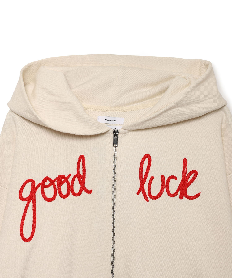 Good Luck Two Way Zip Hooded Sweat Shirt（Mr.Saturday）｜TATRAS