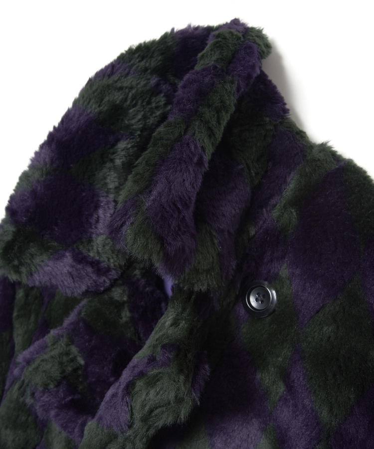 Pea Coat - Acrylic Fur Argyle（NEEDLES）｜TATRAS CONCEPT STORE