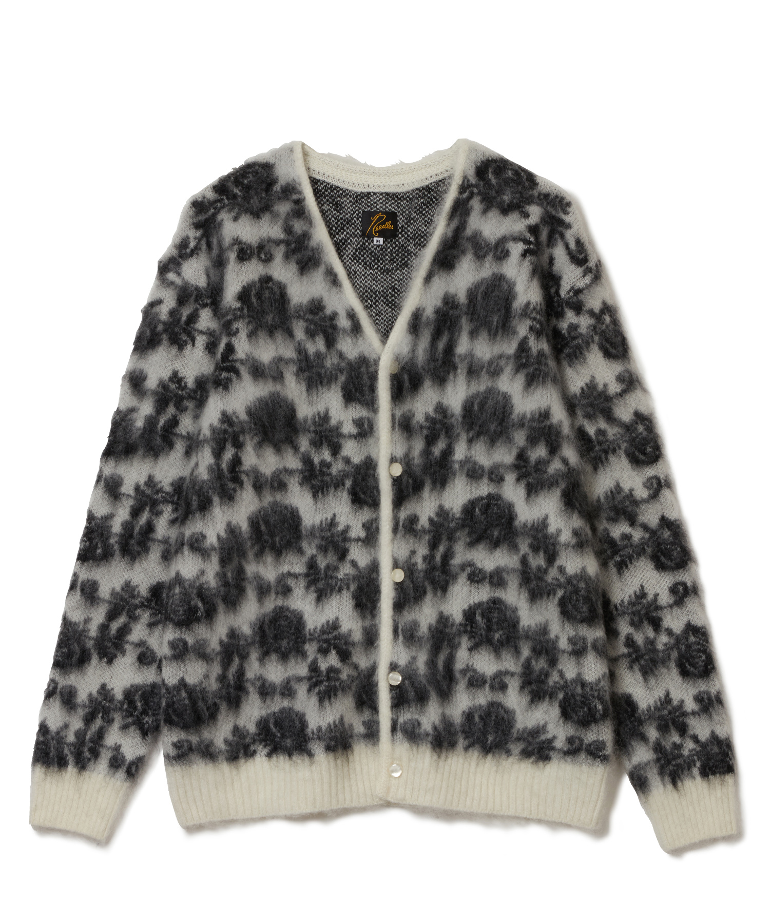 NEEDLES (ニードルズ) Mohair Cardigan - Rose 送料無料 WHITE/10 サイズ:M,L カーディガン メンズ