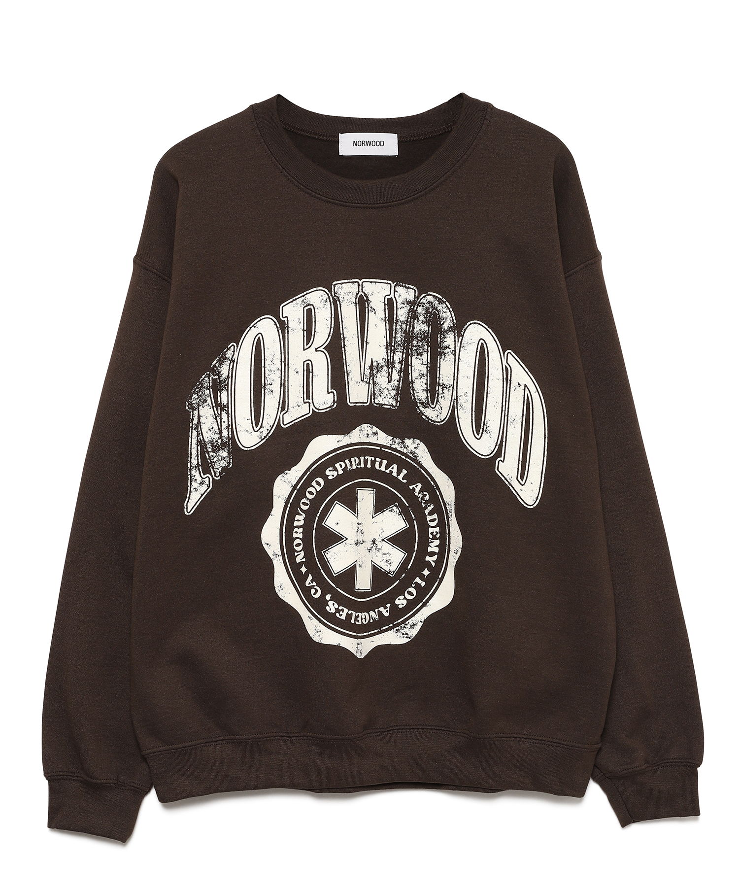 NORWOOD (ノーウッド) SPIRITUAL ACADEMY CREWNECK BROWN/20 サイズ:M,L パーカー・スウェット メンズ