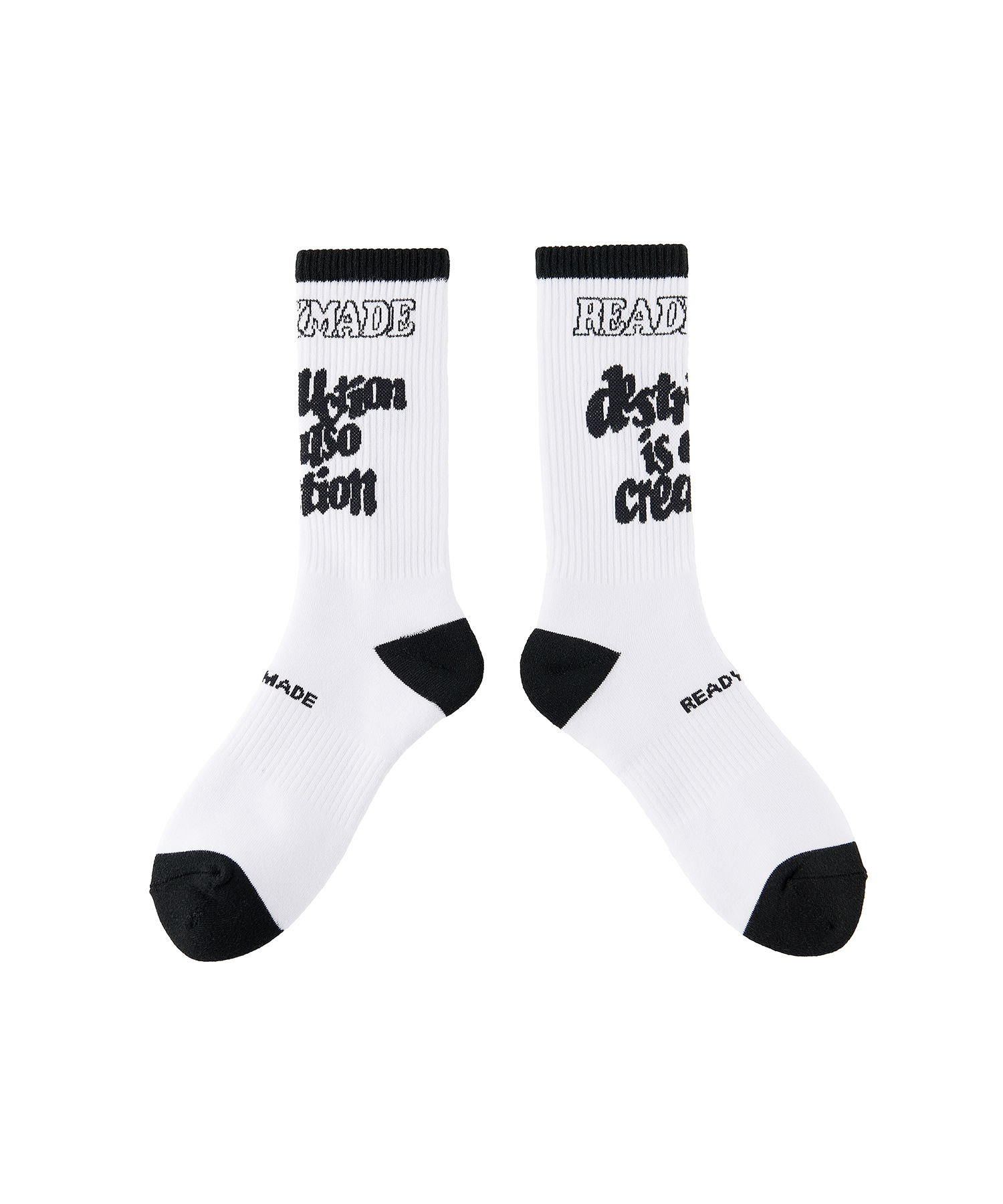 READYMADE (レディーメイド) SOCKS DESTRUCTION/WHT WHITE/10 サイズ:F その他雑貨 メンズ