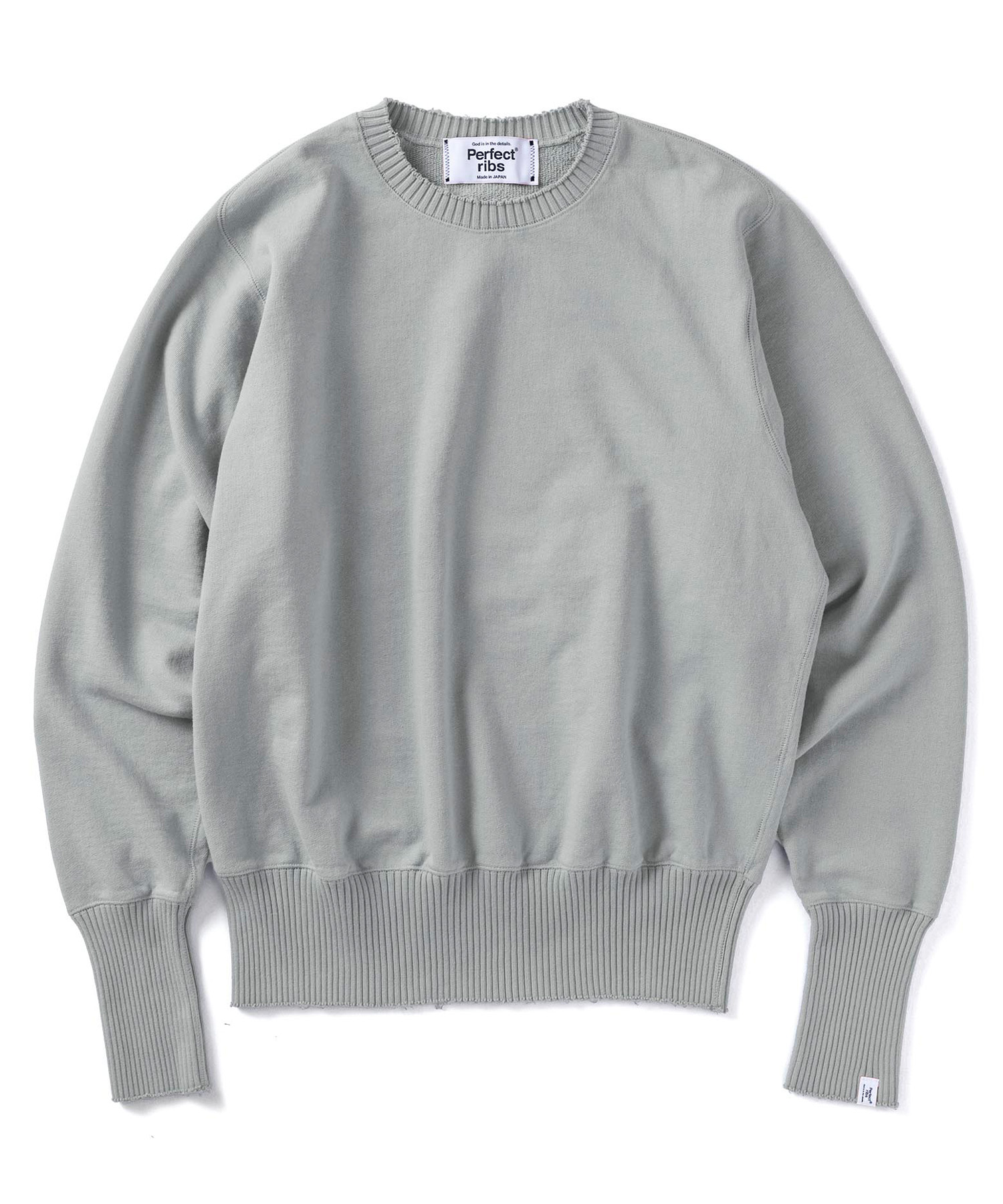 Perfect ribs Strange Sleeve Crew Neck Sweat Shirts 送料無料 GRAY/07 サイズ:M,L,XL パーカー・スウェット メンズ