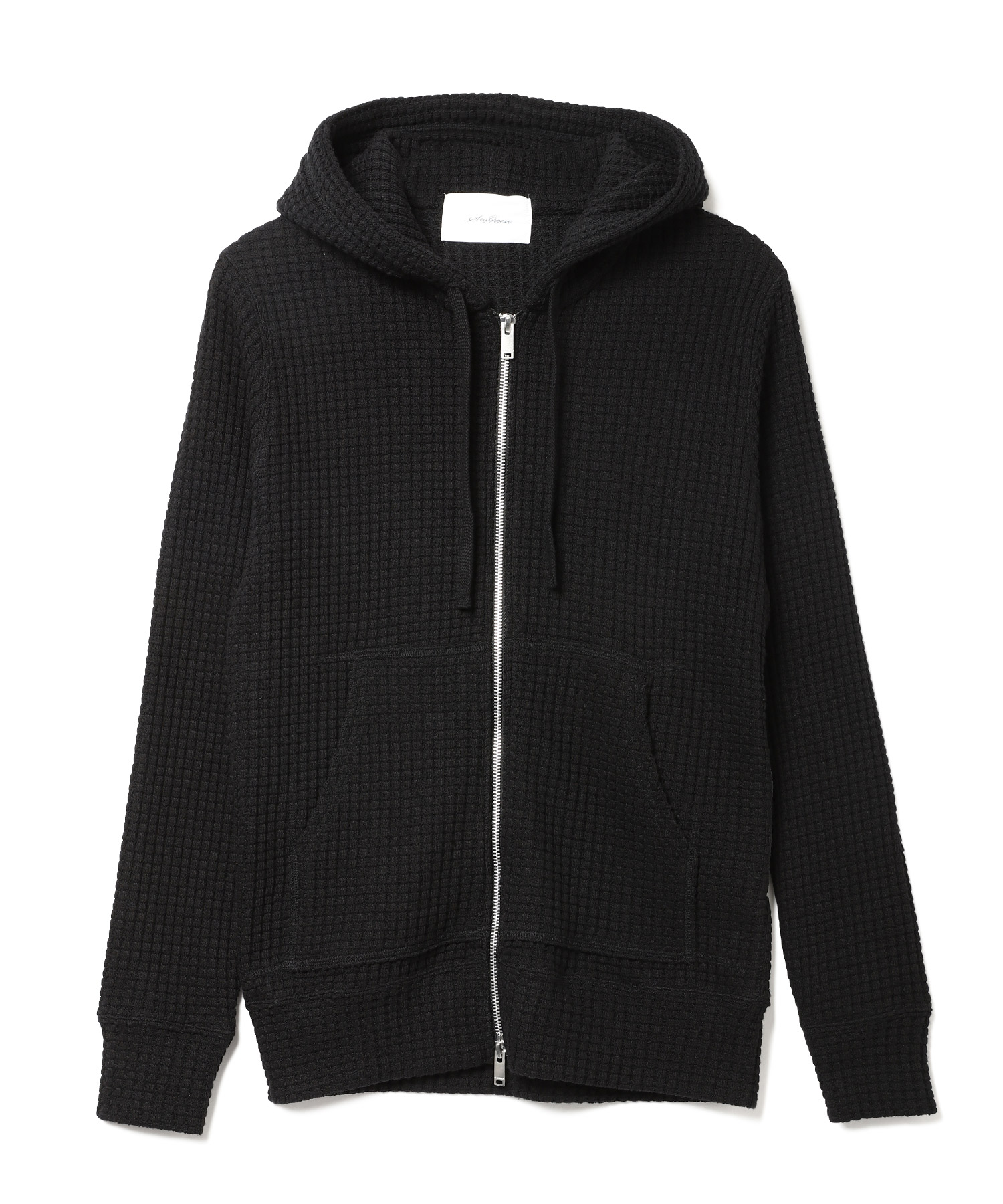 【公式】SEAGREEN (シーグリーン) BIG WAFFLE Hoodie BLACK/01 サイズ:01,02,03,04,05 パーカー・スウェット メンズ