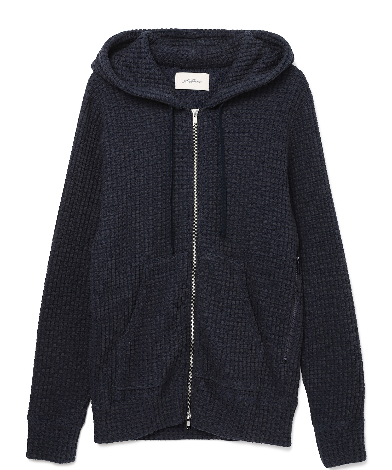 【公式】SEAGREEN (シーグリーン) BIG WAFFLE Hoodie NAVY/40 サイズ:01,02,03,04,05 パーカー・スウェット メンズ